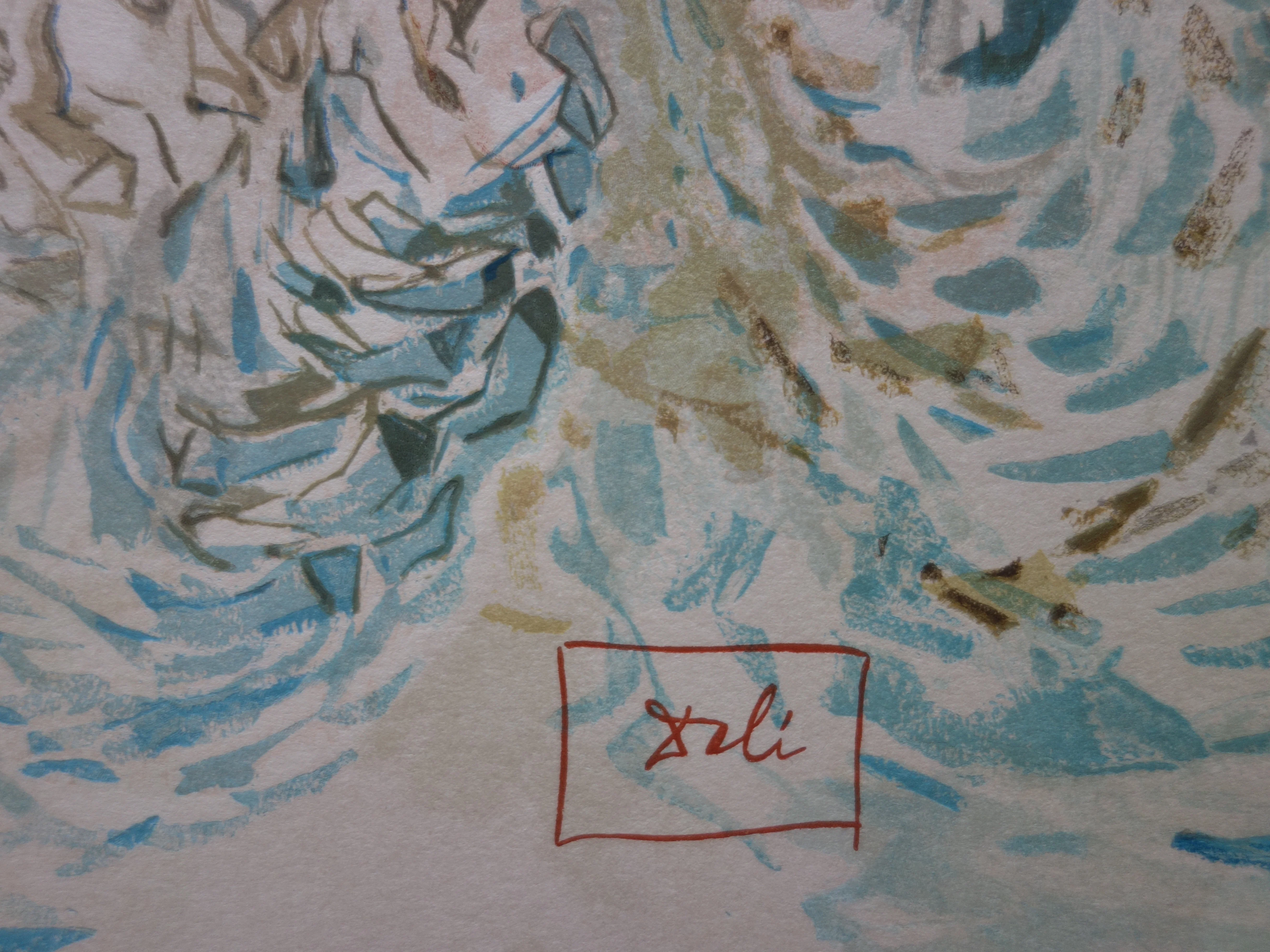 Salvador DALI : La prescience divine, Bois gravé original signé - Image 2