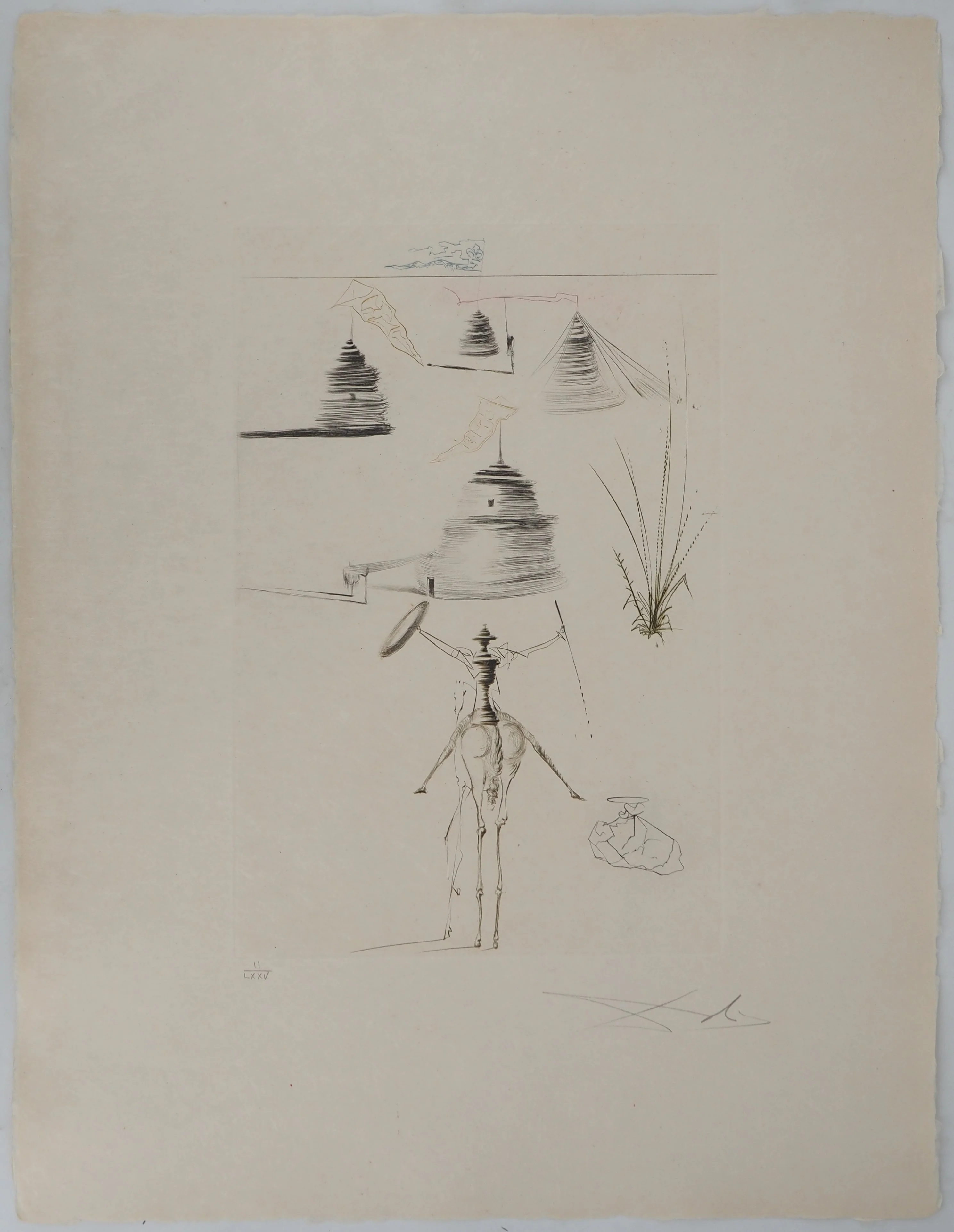 Salvador DALI : Le camp du roi Marc, Gravure originale signée