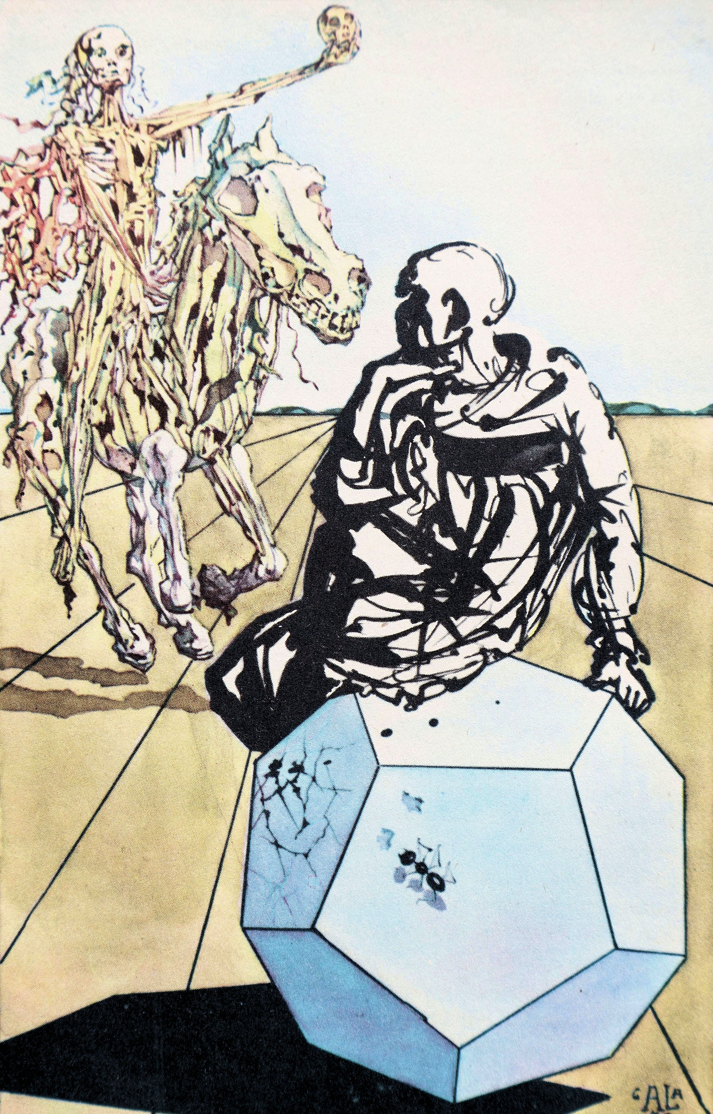 Salvador DALI : Le cavalier de la mort, Estampe signée, 1948 - Image 2