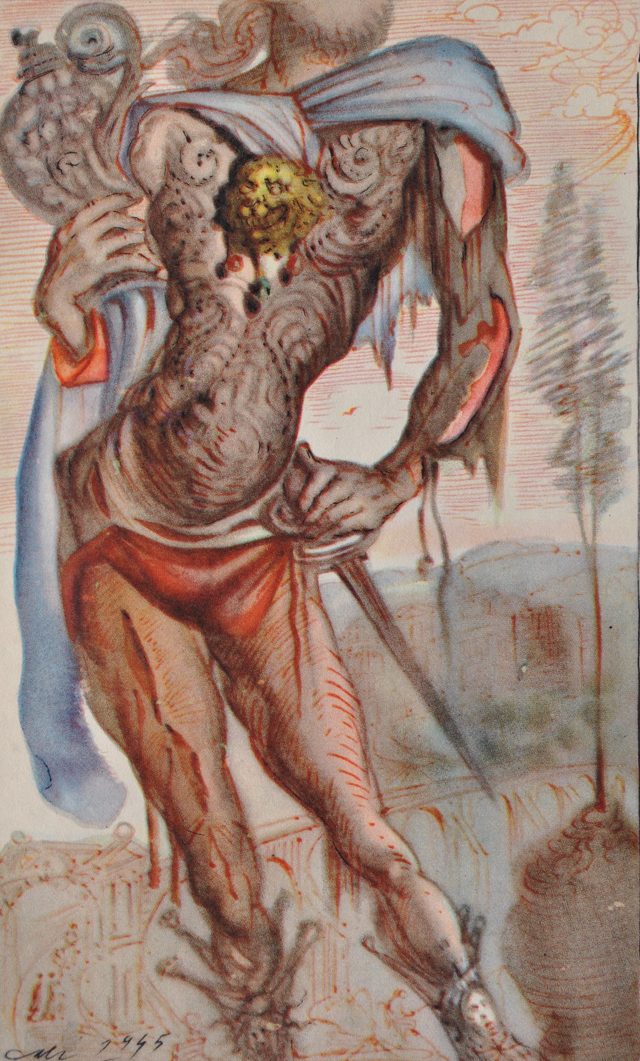 Salvador DALI : Le conquistador, Estampe signée, 1948 - Image 2