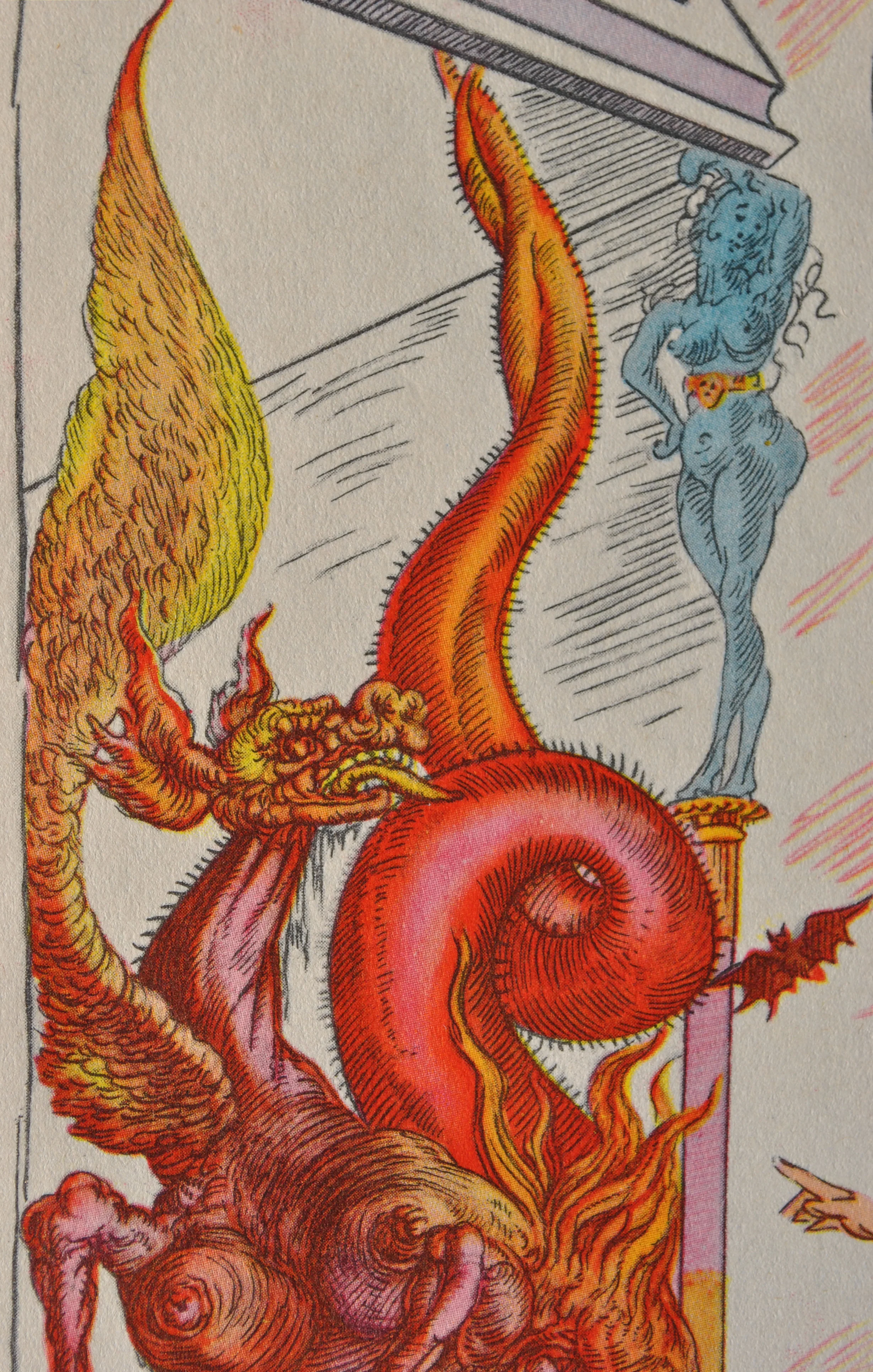 Salvador DALI : Le dragon des ténèbres, Estampe signée, 1948 - Image 4