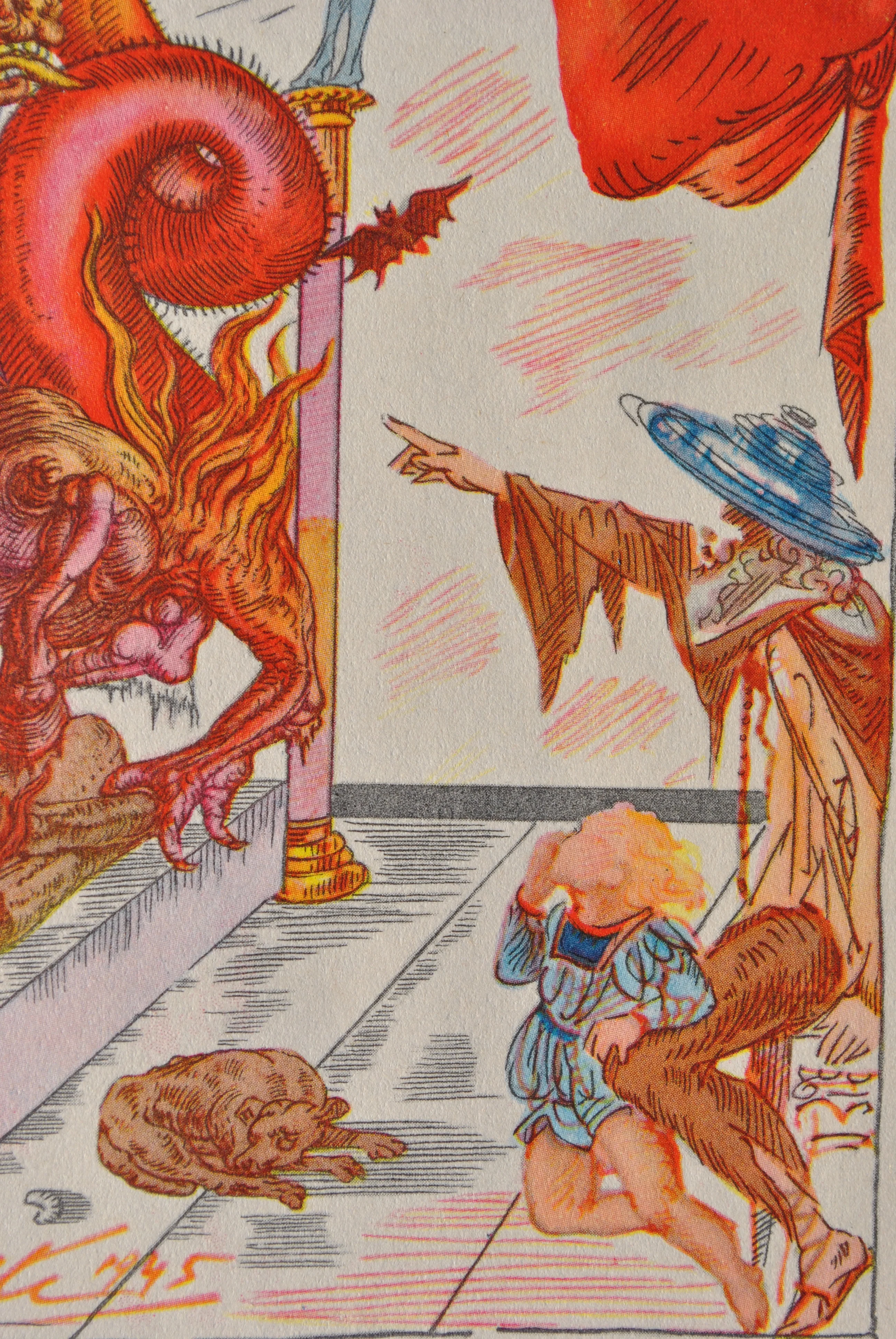 Salvador DALI : Le dragon des ténèbres, Estampe signée, 1948 - Image 5
