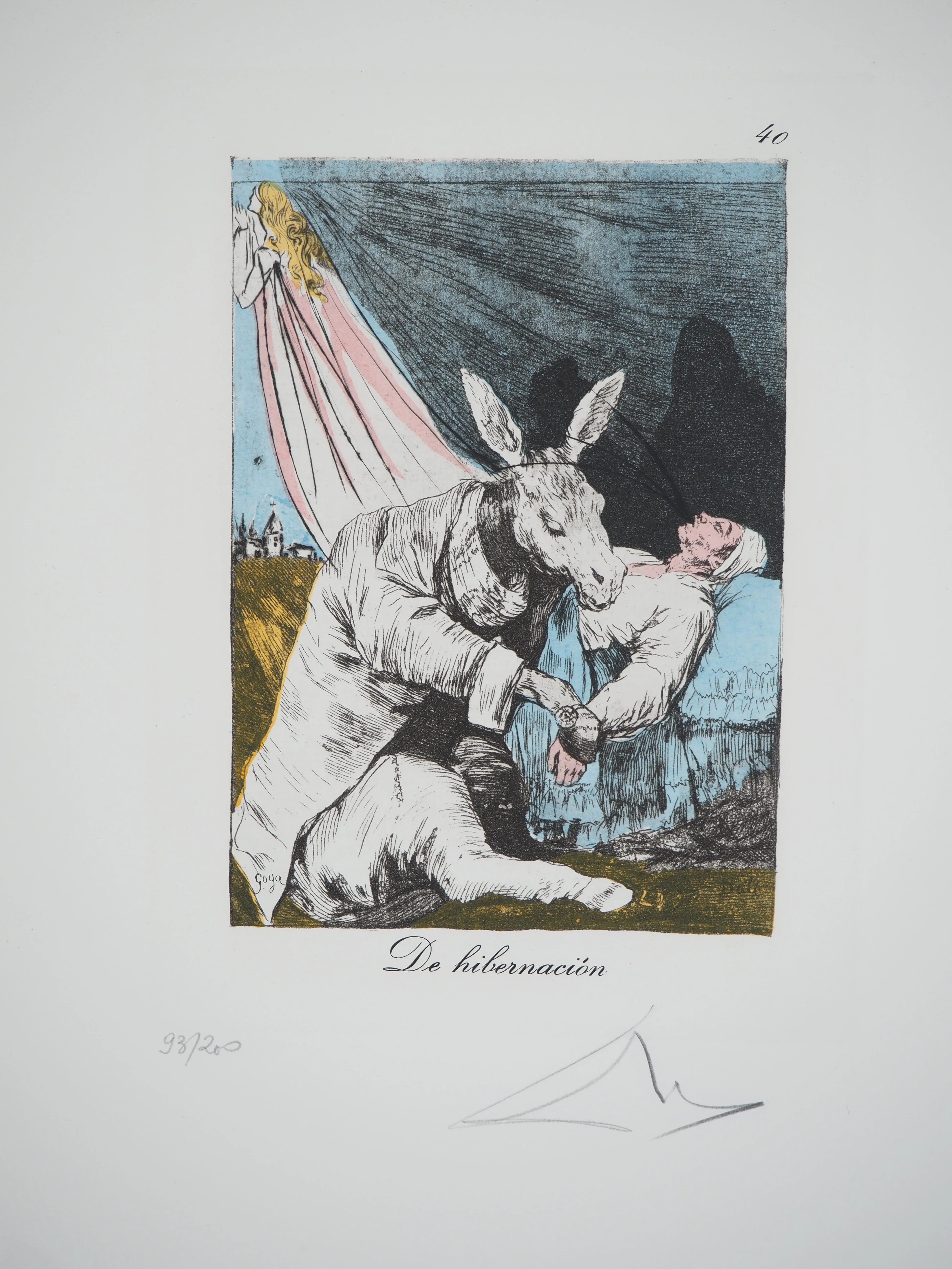 Salvador DALI : Le malade, Gravure originale signée