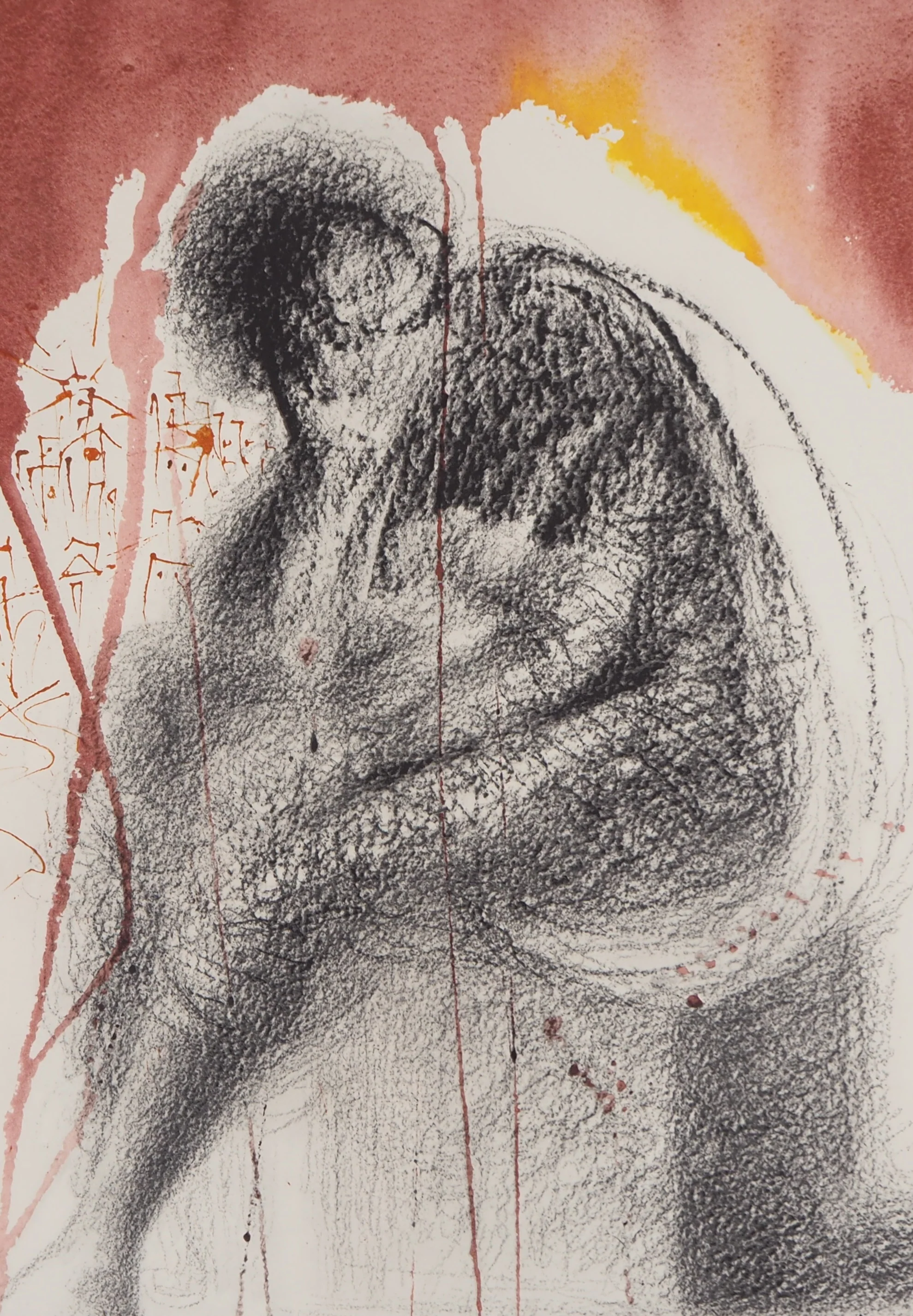 Salvador DALI : Le Penseur, Lithographie signée - Image 2
