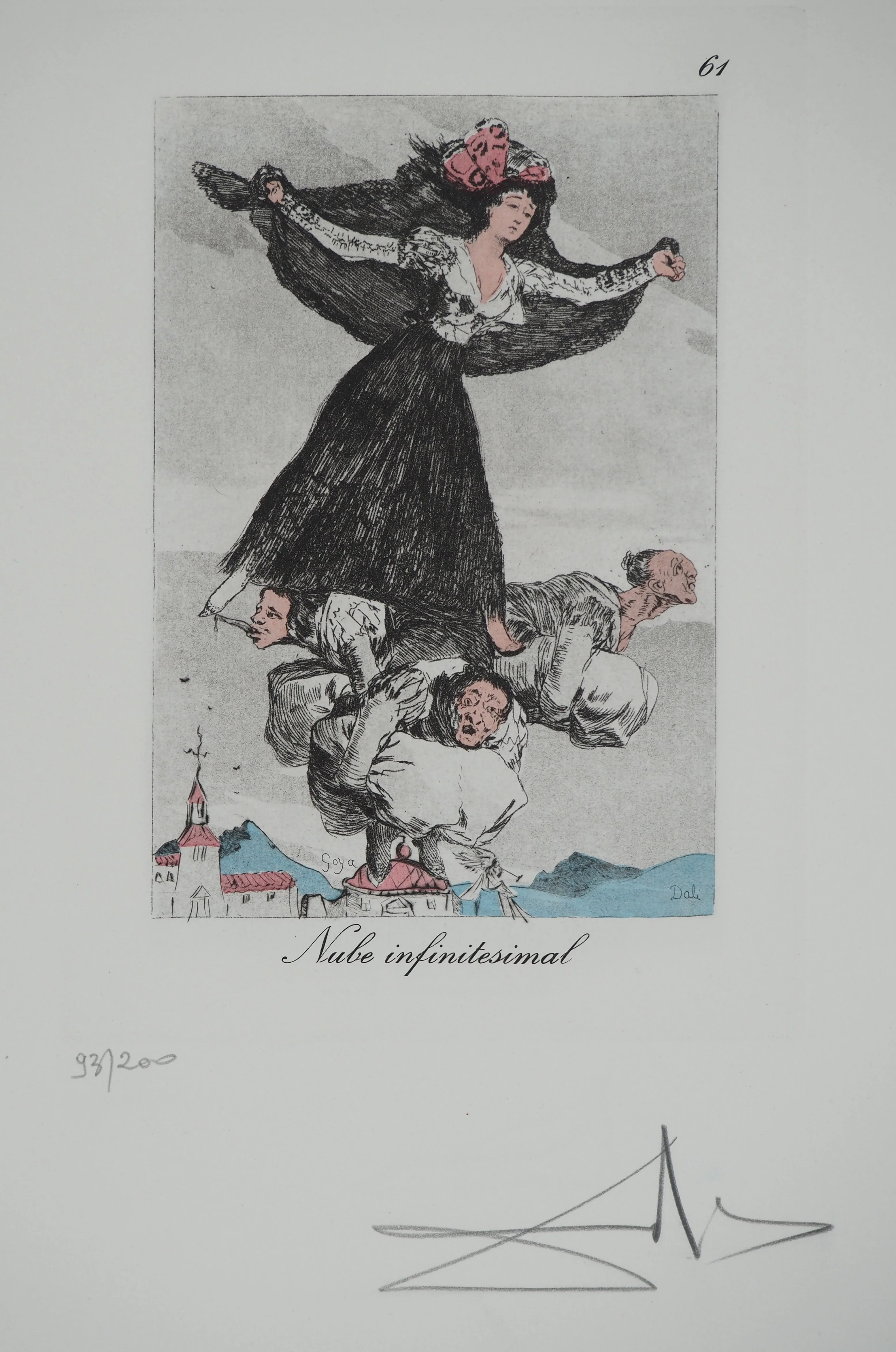 Salvador DALI : L'envole, Gravure originale signée