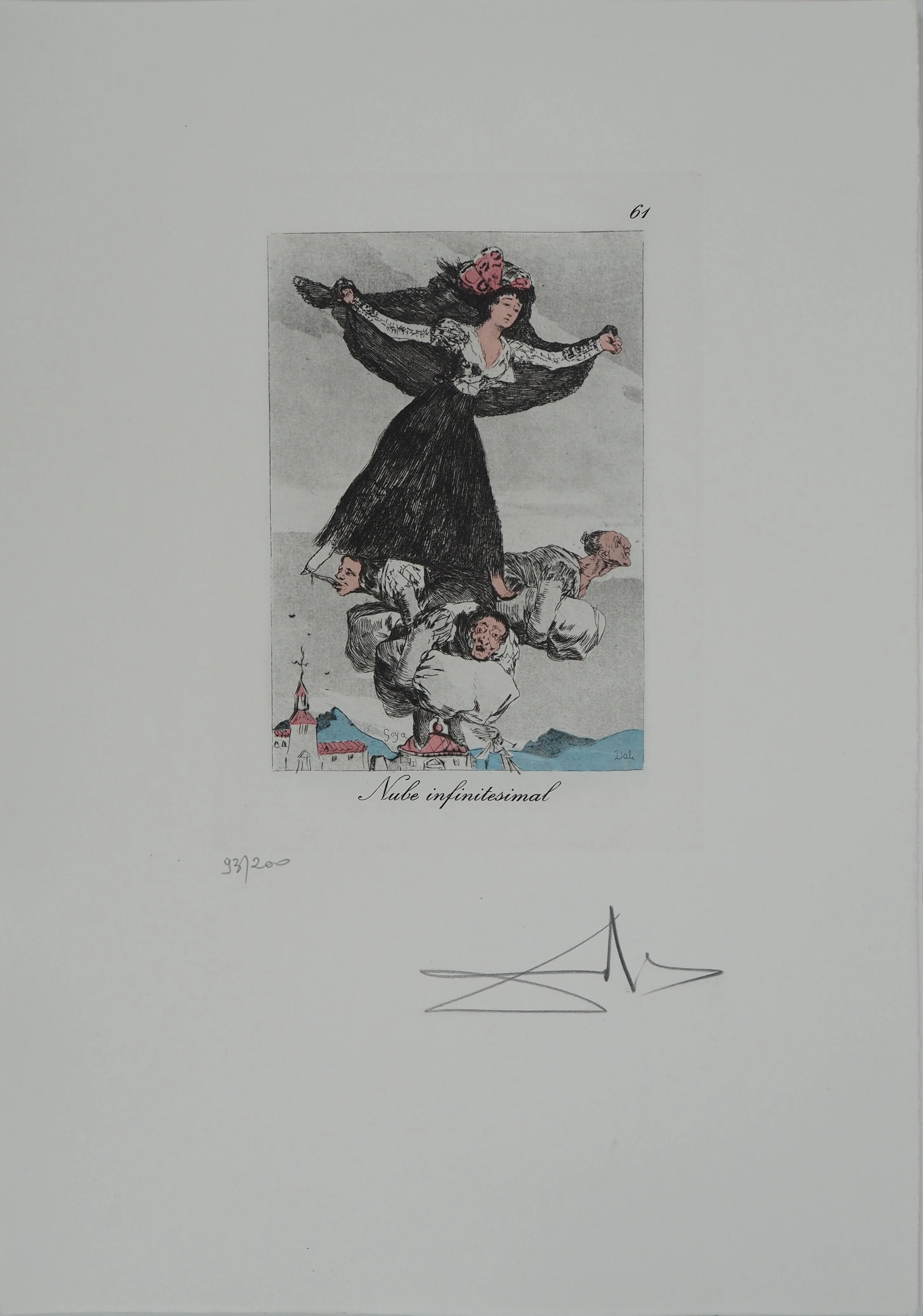 Salvador DALI : L'envole, Gravure originale signée - Image 2