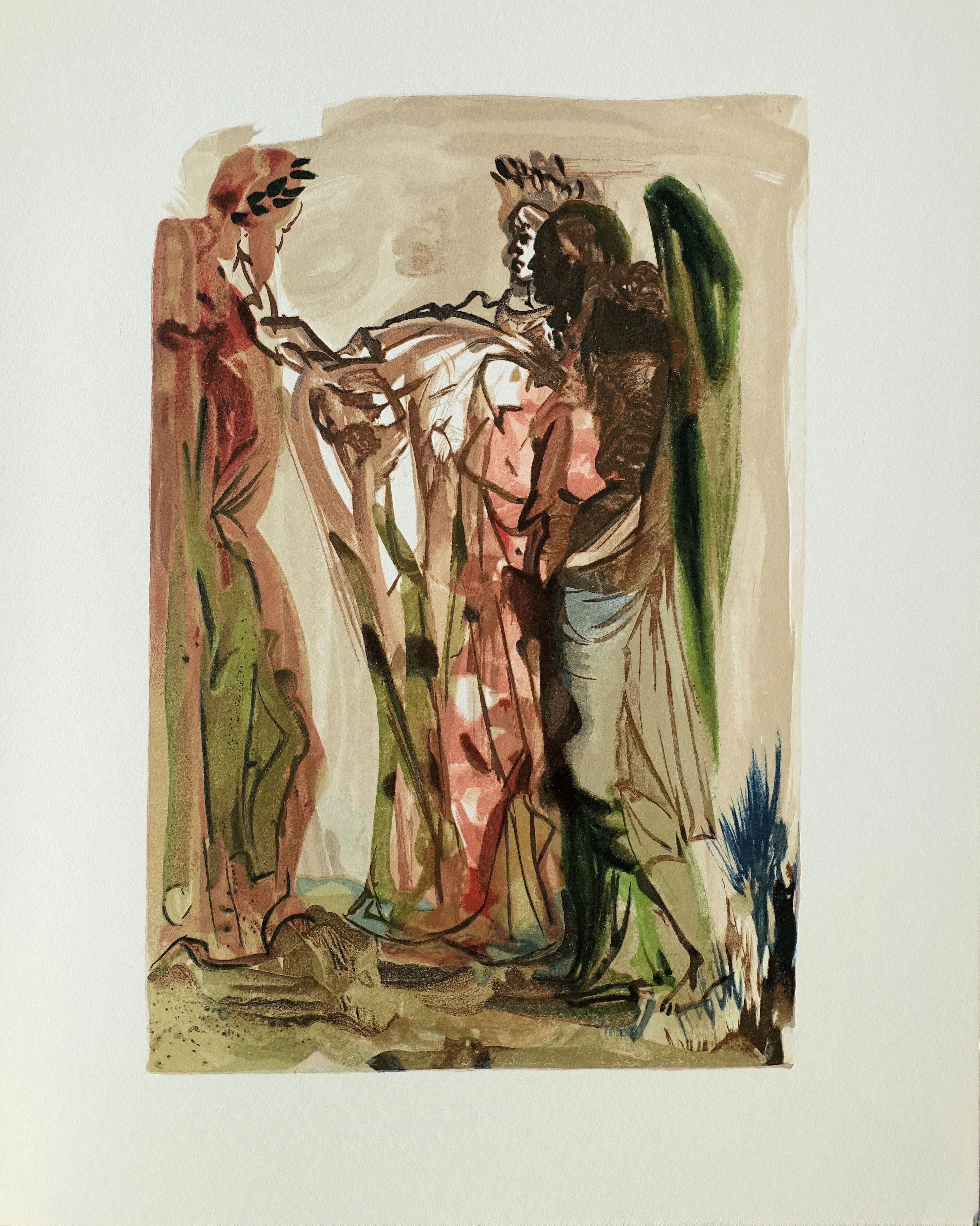 Salvador DALI : Les orgueilleux, Bois gravé original