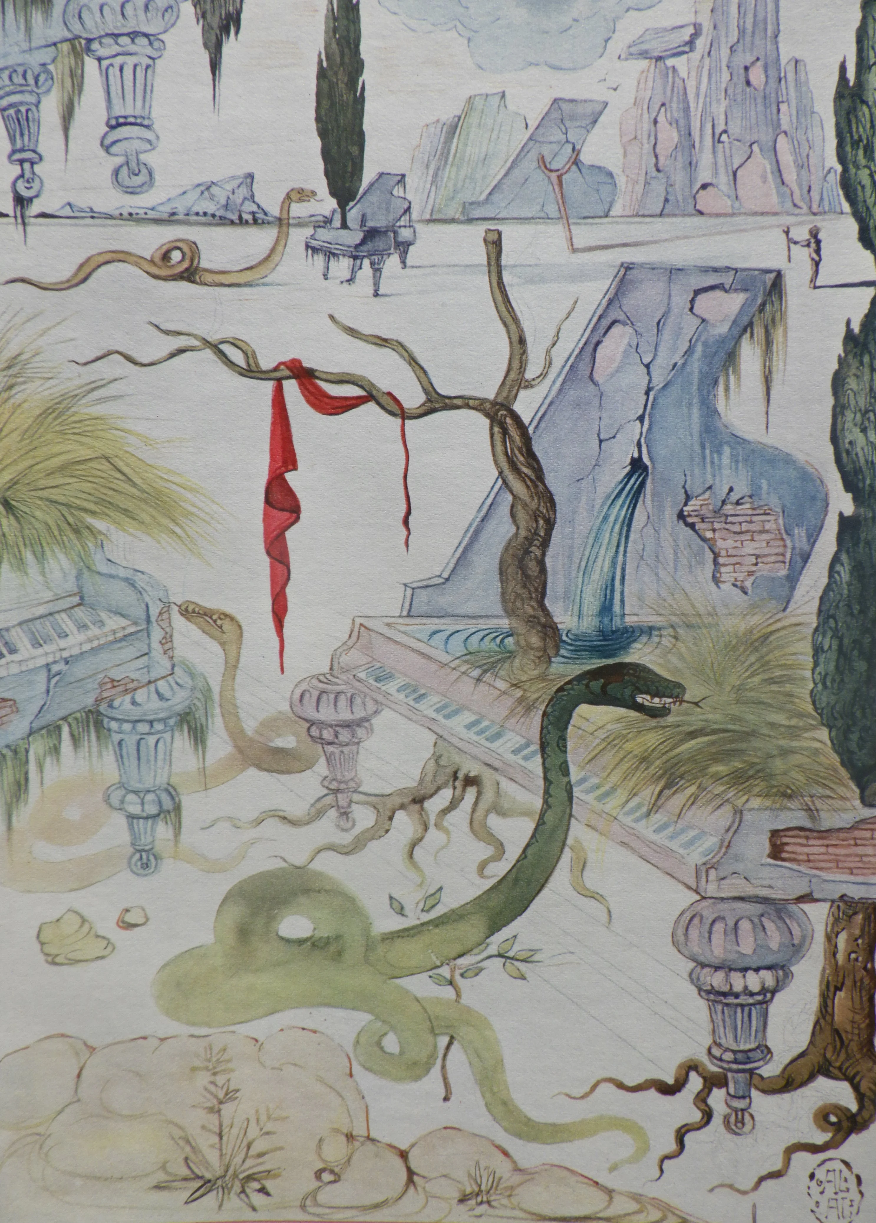 Salvador DALI : Les pianos de l'enfer, Estampe signée - Image 2