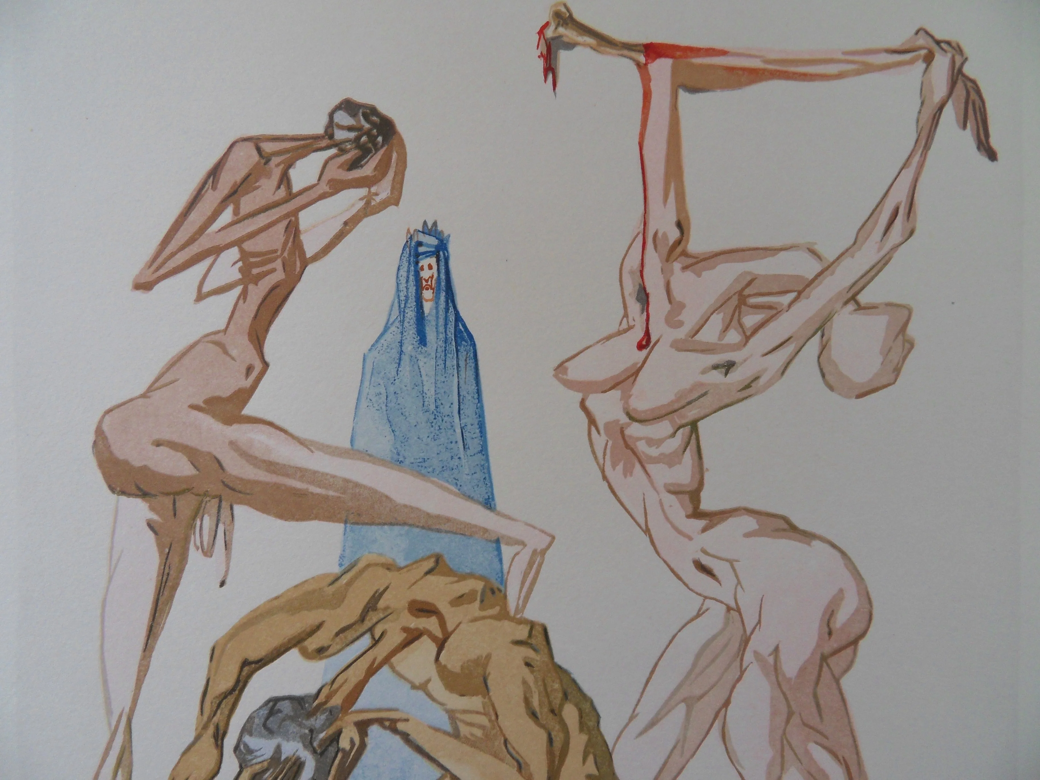 Salvador DALI : Les simoniaques, Bois gravé original signé - Image 3