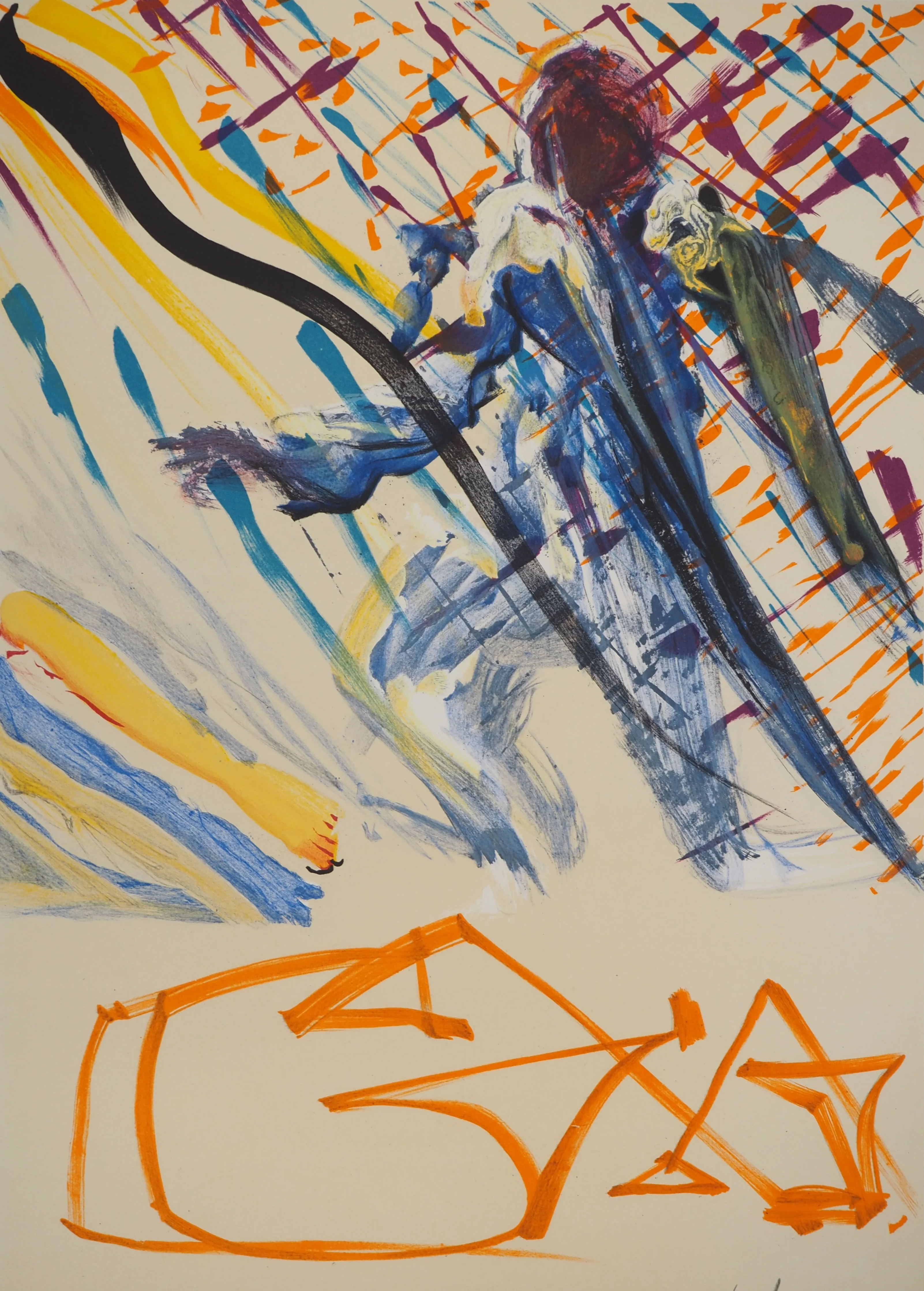 Salvador DALI : Les Vitraux : La parole divine, Lithographie originale signée - Image 3