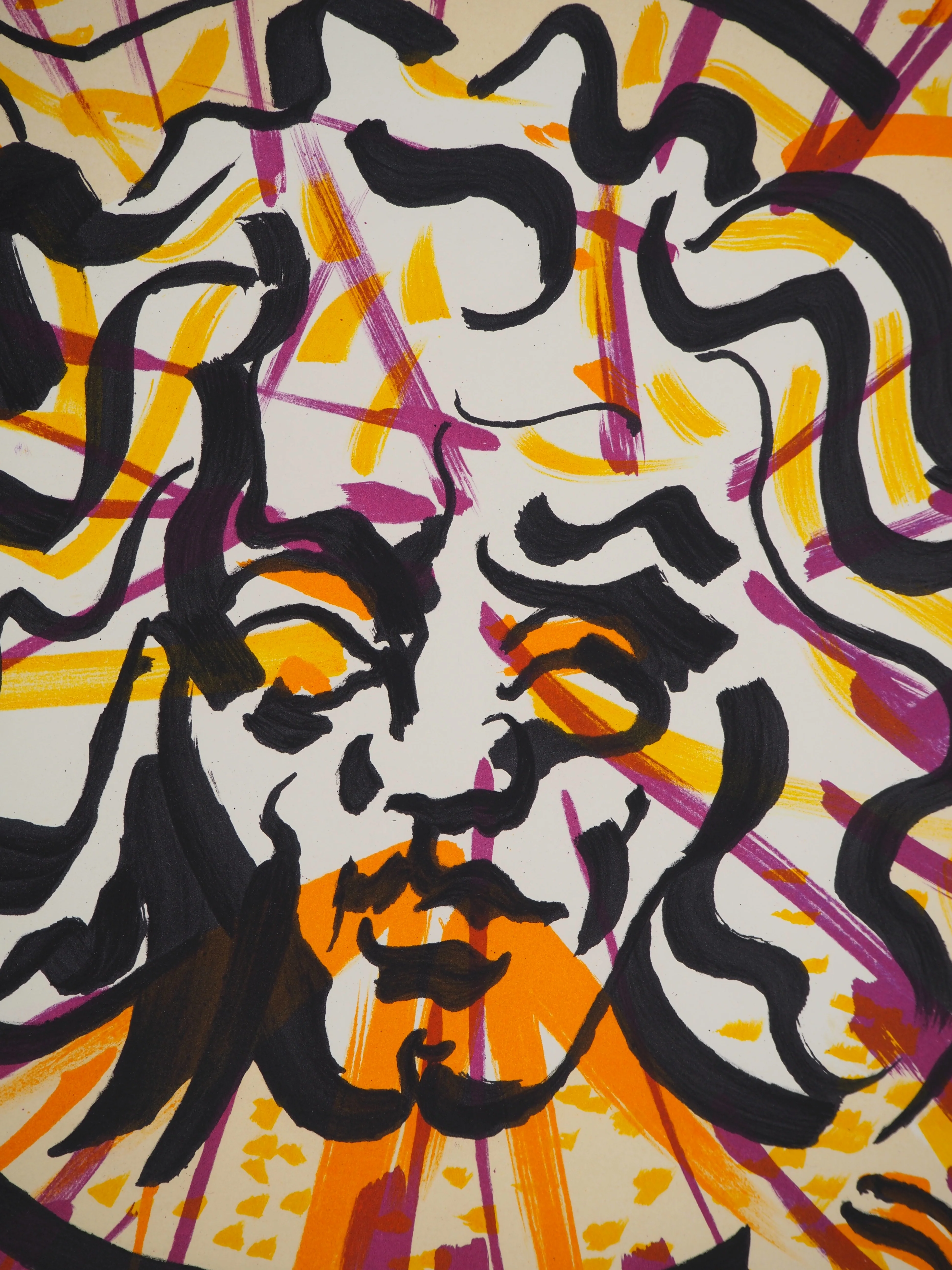 Salvador DALI : Les Vitraux : Le soleil, Lithographie originale signée - Image 3
