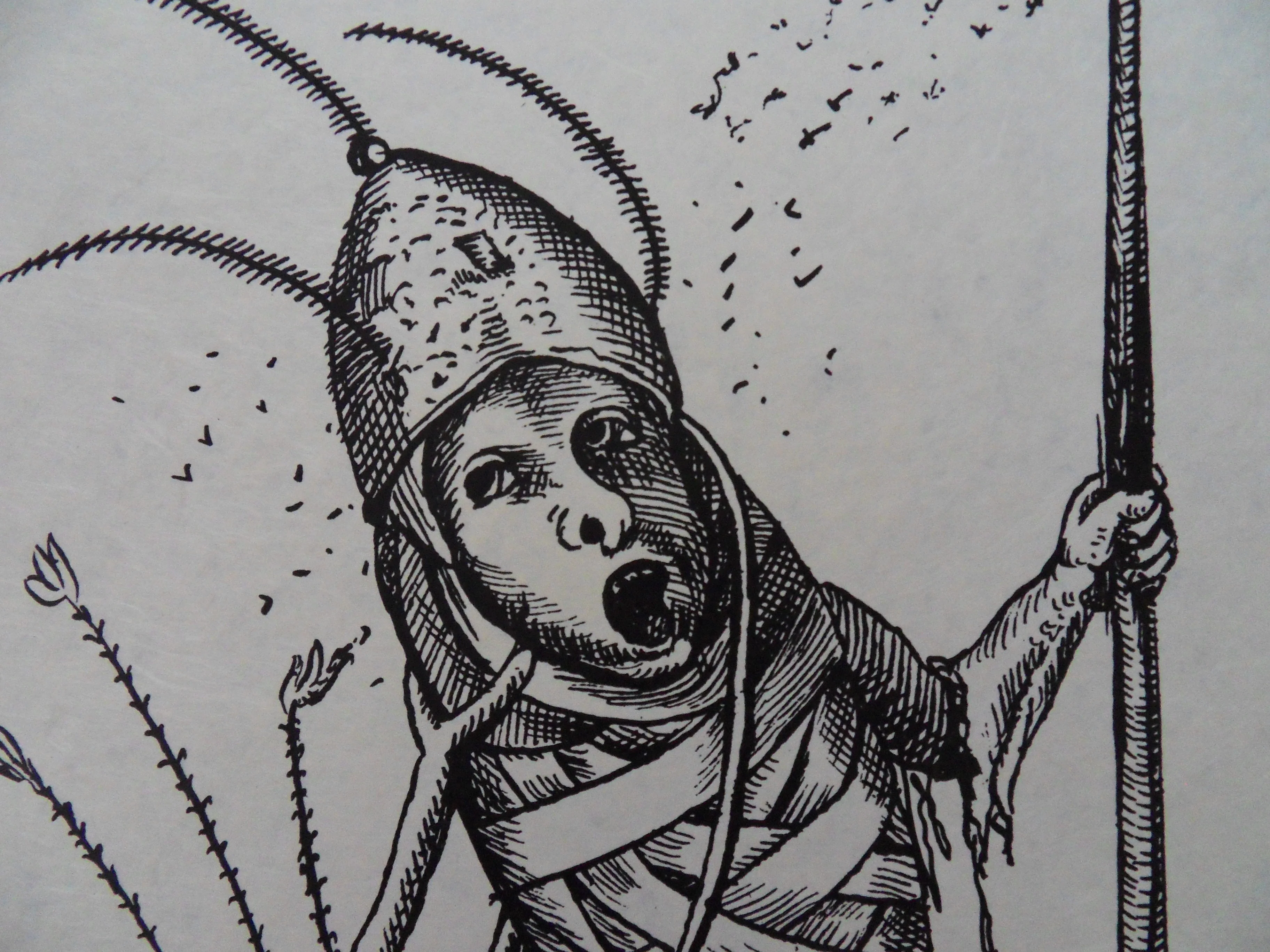 Salvador DALI : Pantagruel, Homme aux bandelettes et hibou (noir), Lithographie originale signée - Image 3
