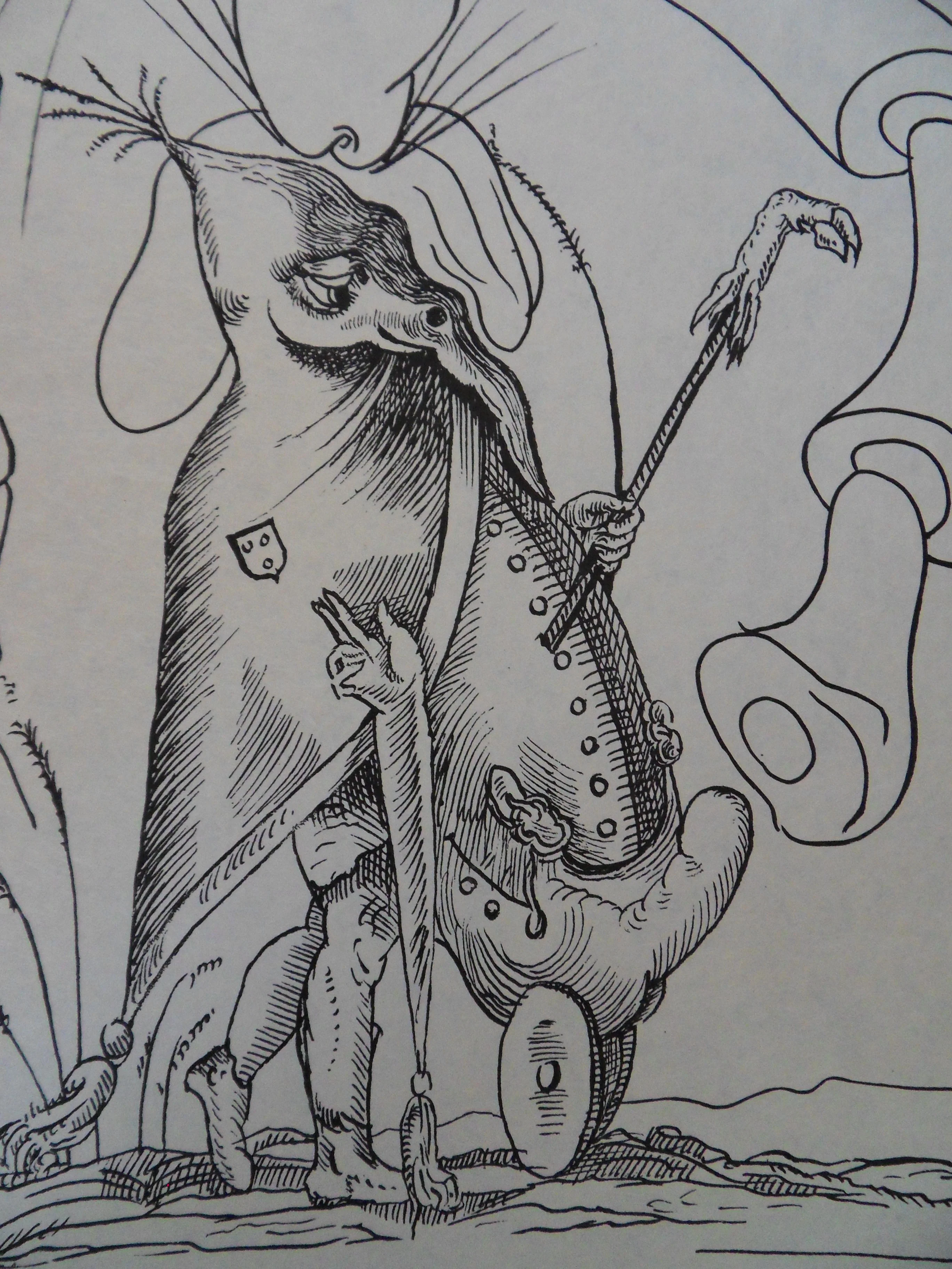 Salvador DALI : Pantagruel, Pape et érotisme (noir), Lithographie originale signée - Image 2