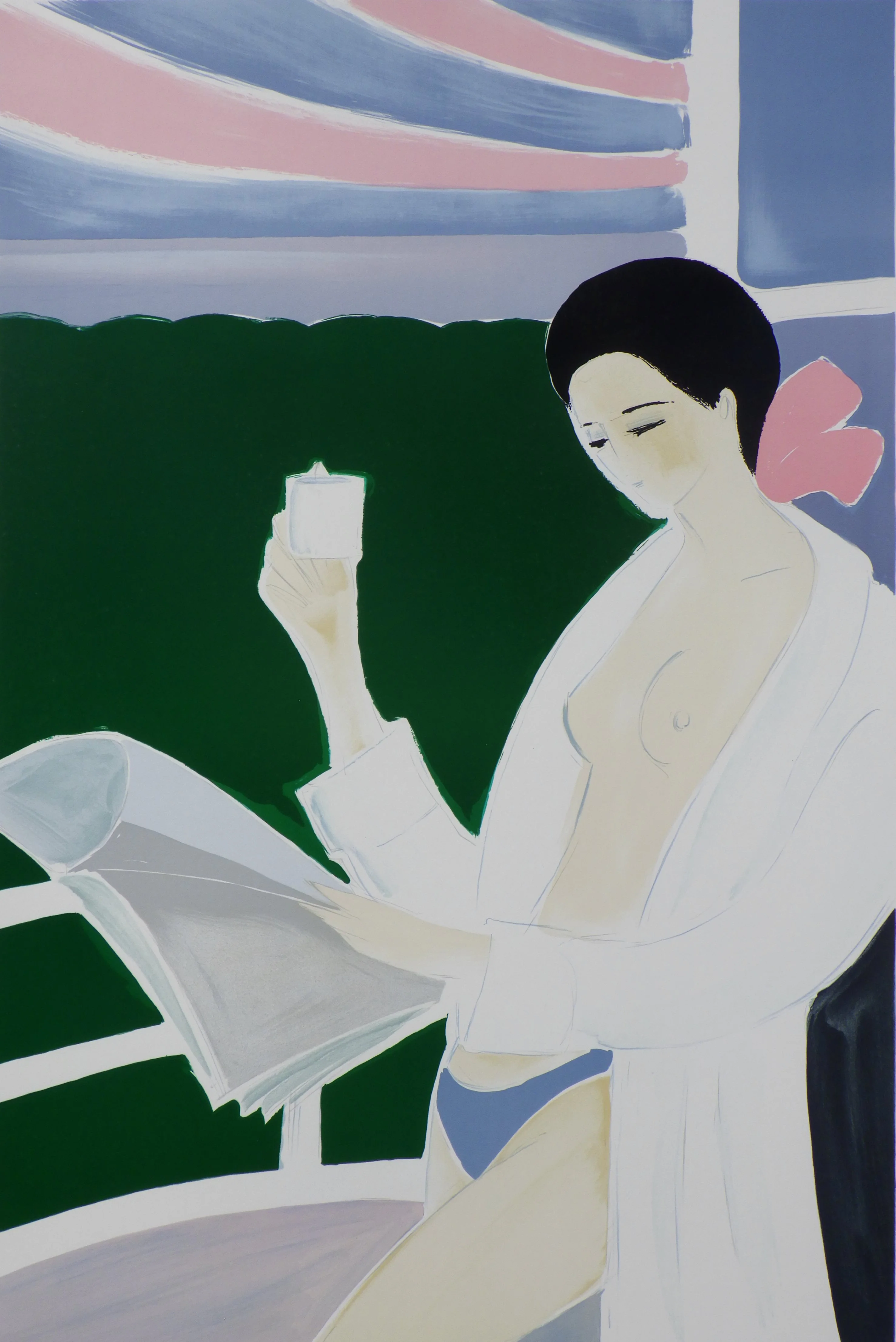 Serge LASSUS : Petit déjeuner à Saint Malo, Lithographie originale signée - Image 2