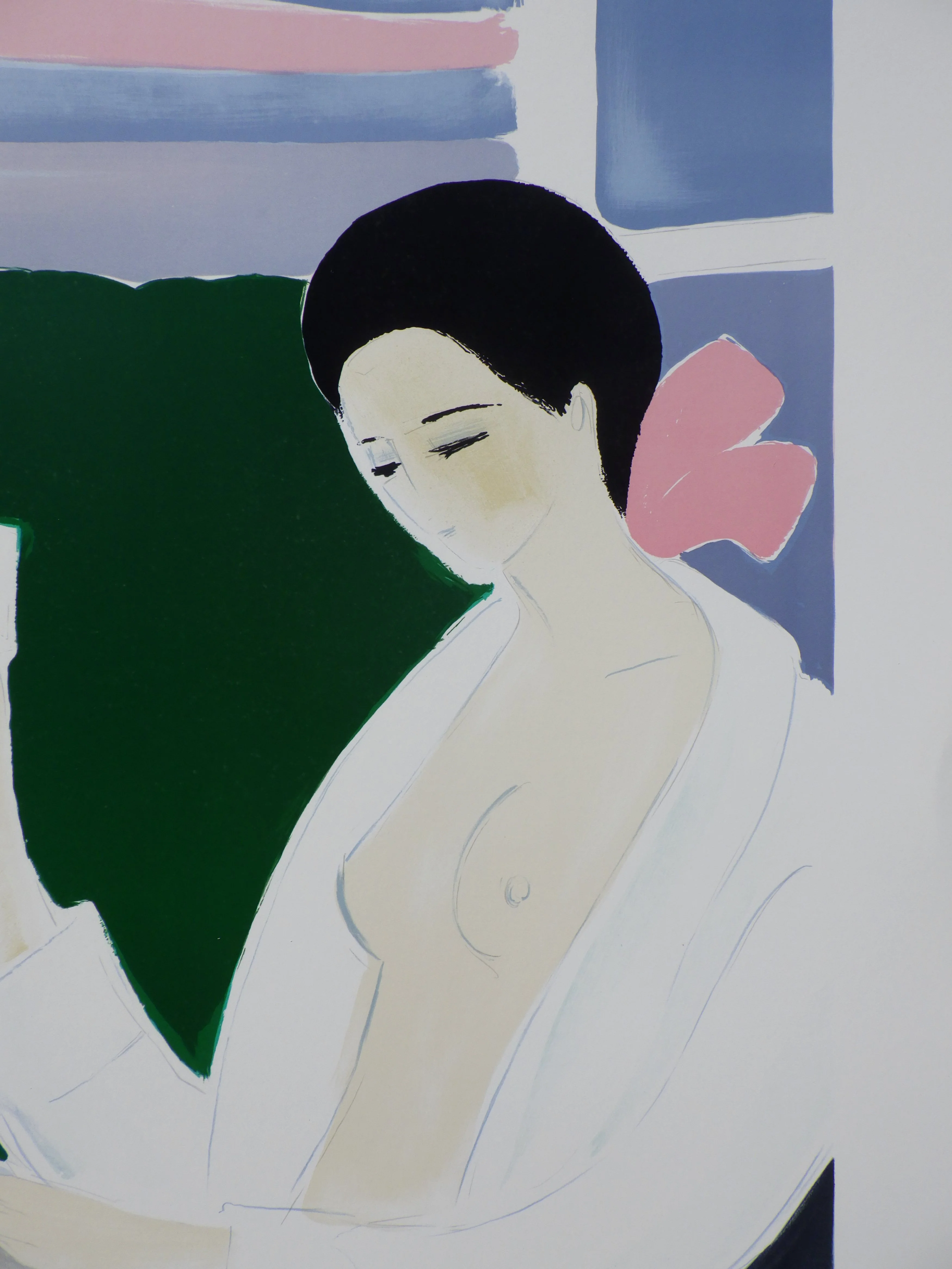 Serge LASSUS : Petit déjeuner à Saint Malo, Lithographie originale signée - Image 5