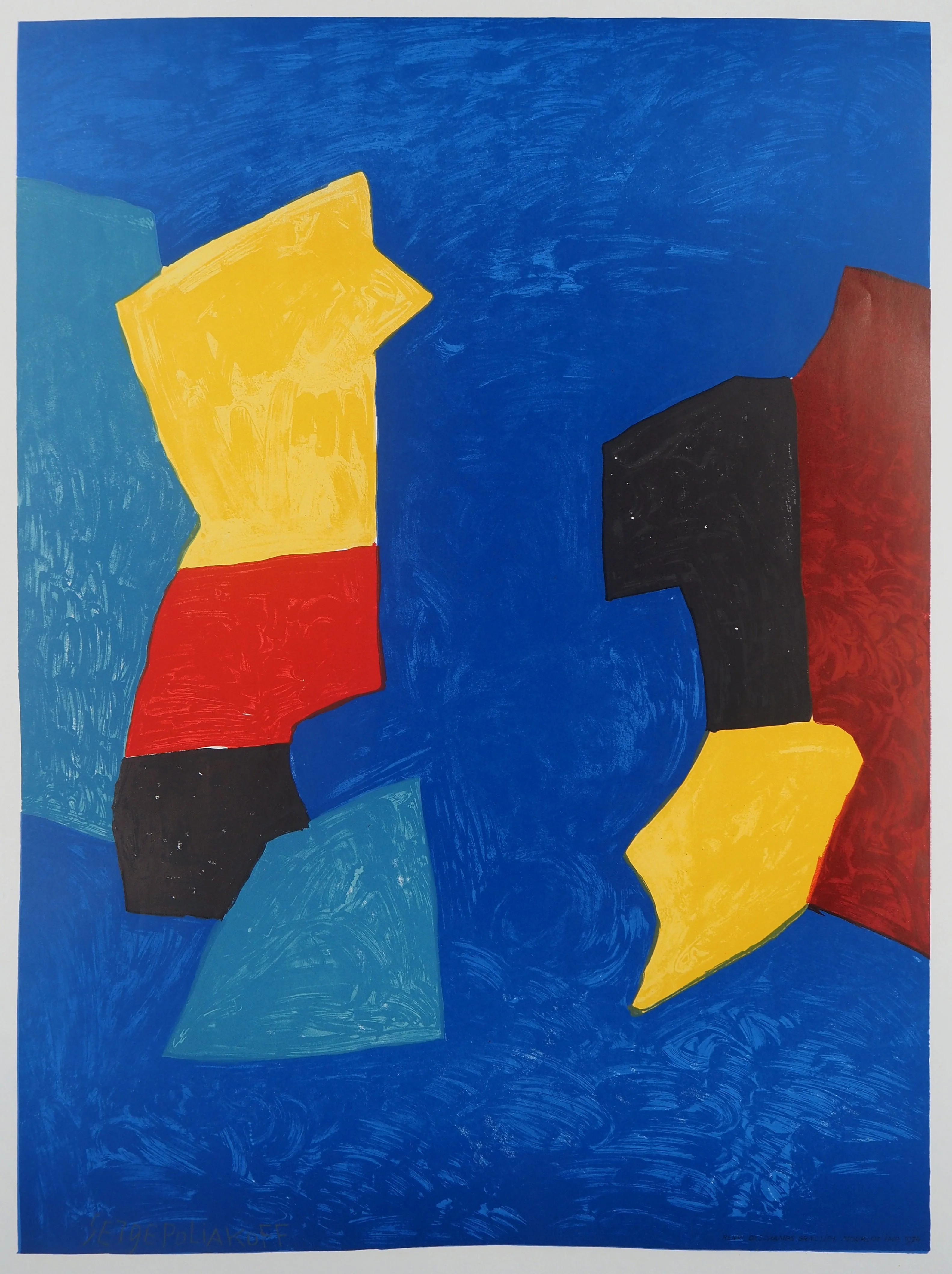 Serge POLIAKOFF : Composition rouge, bleue et jaune, Lithographie signée - Image 3