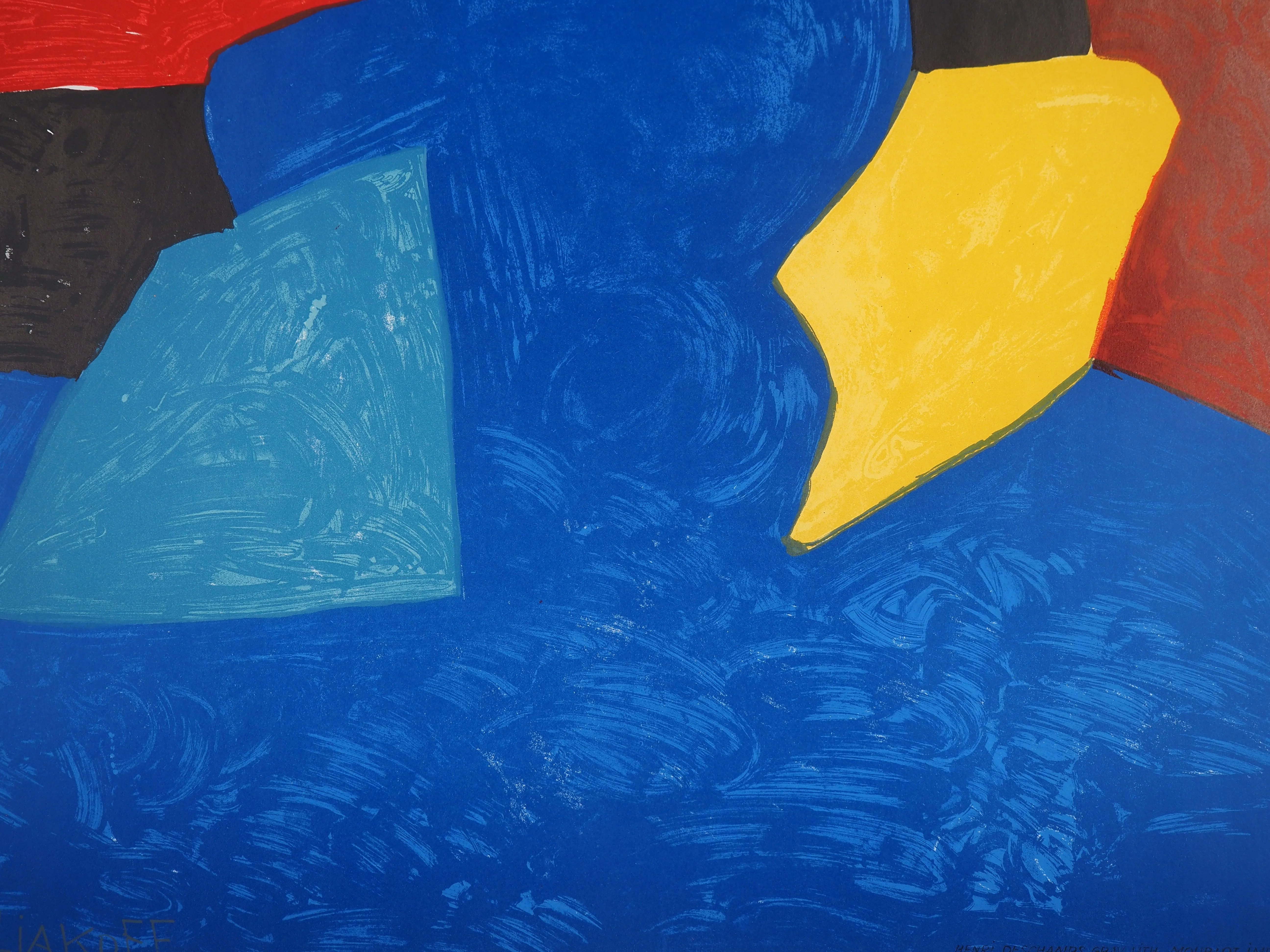 Serge POLIAKOFF : Composition rouge, bleue et jaune, Lithographie signée - Image 7