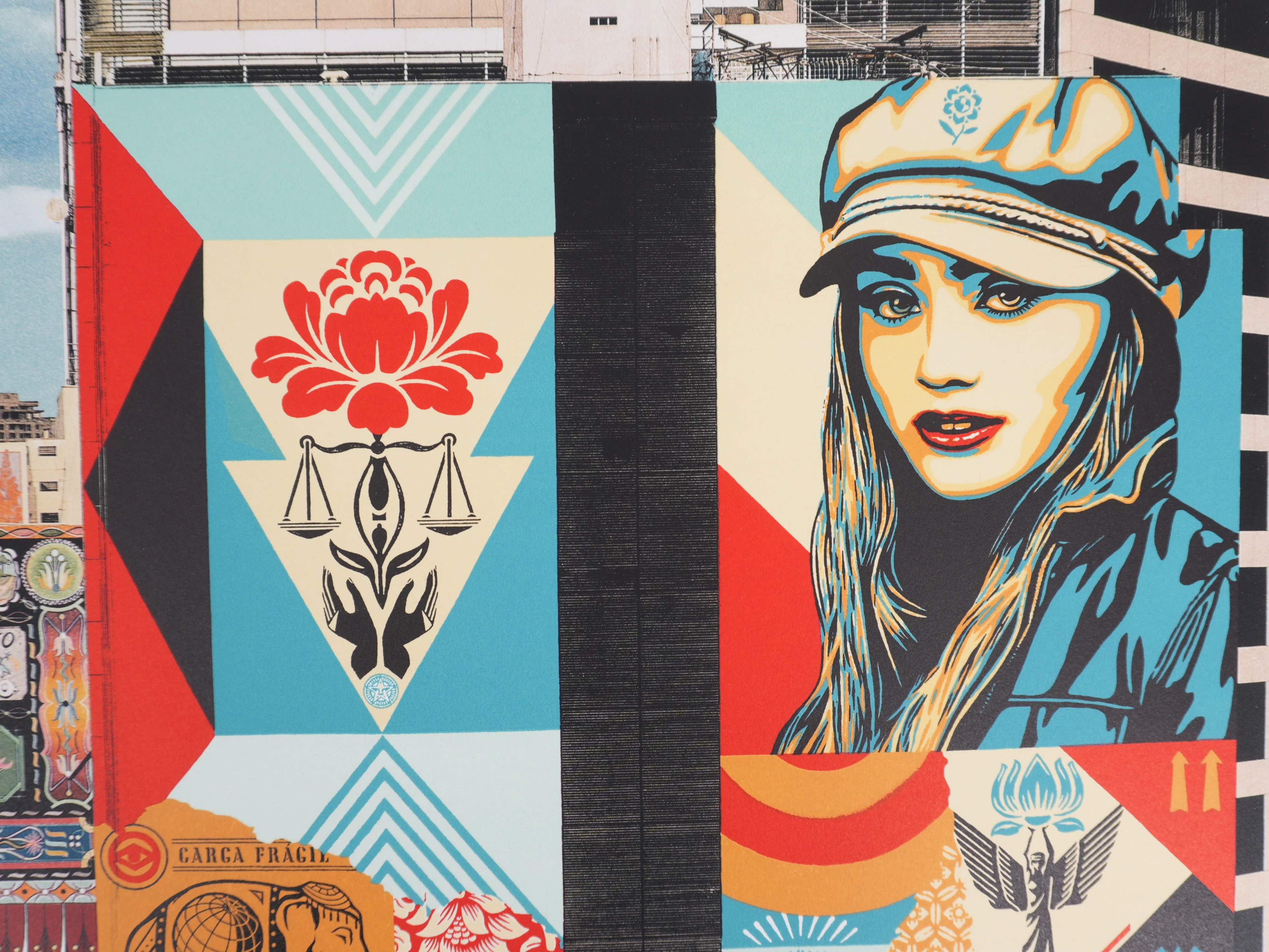 Shepard FAIREY (Obey) : Carga Fragil Mural, Lithographie originale signée - Image 5