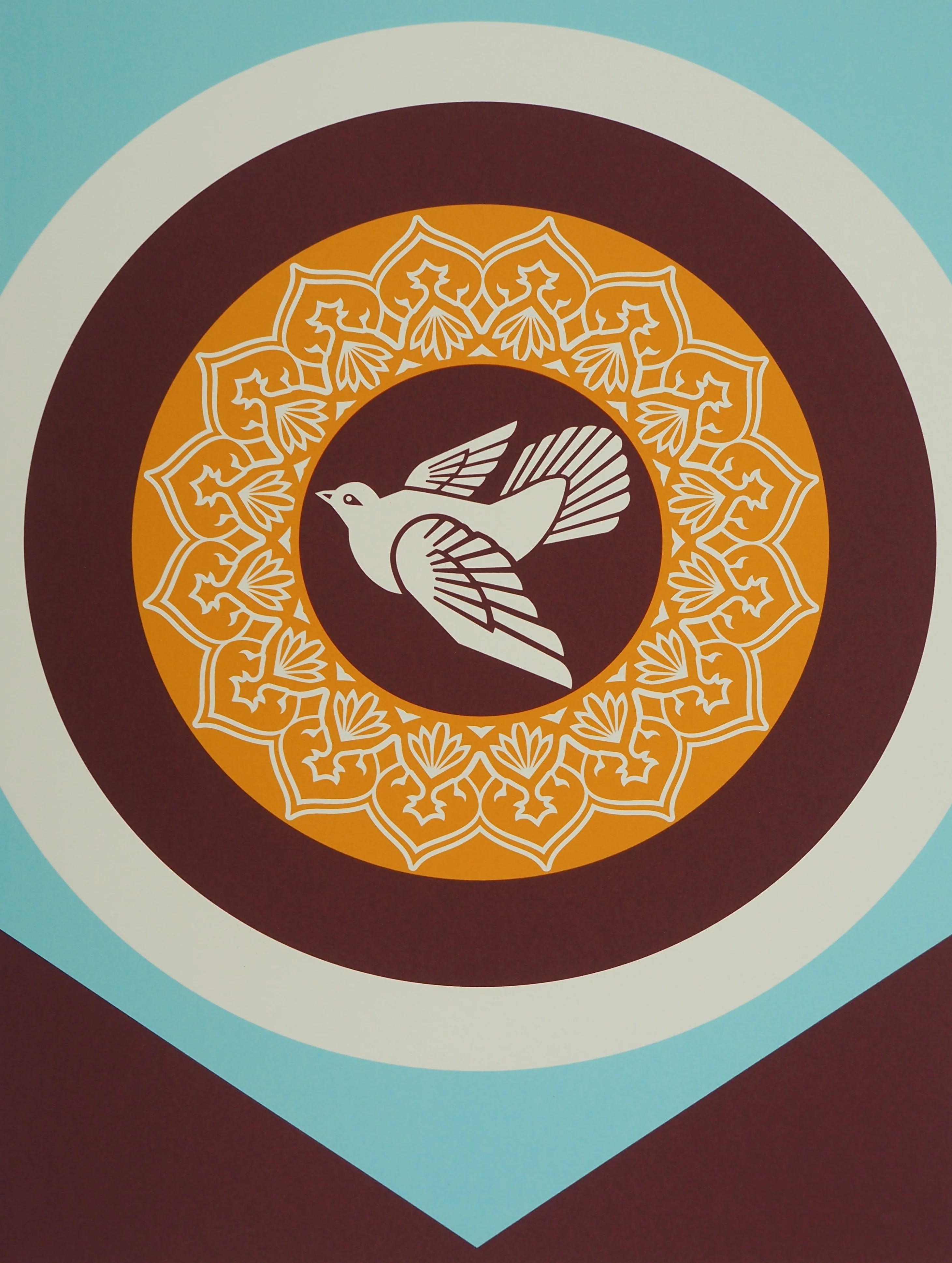 Shepard FAIREY : Peace Dove rouge, Sérigraphie originale signée et numérotée - Image 4