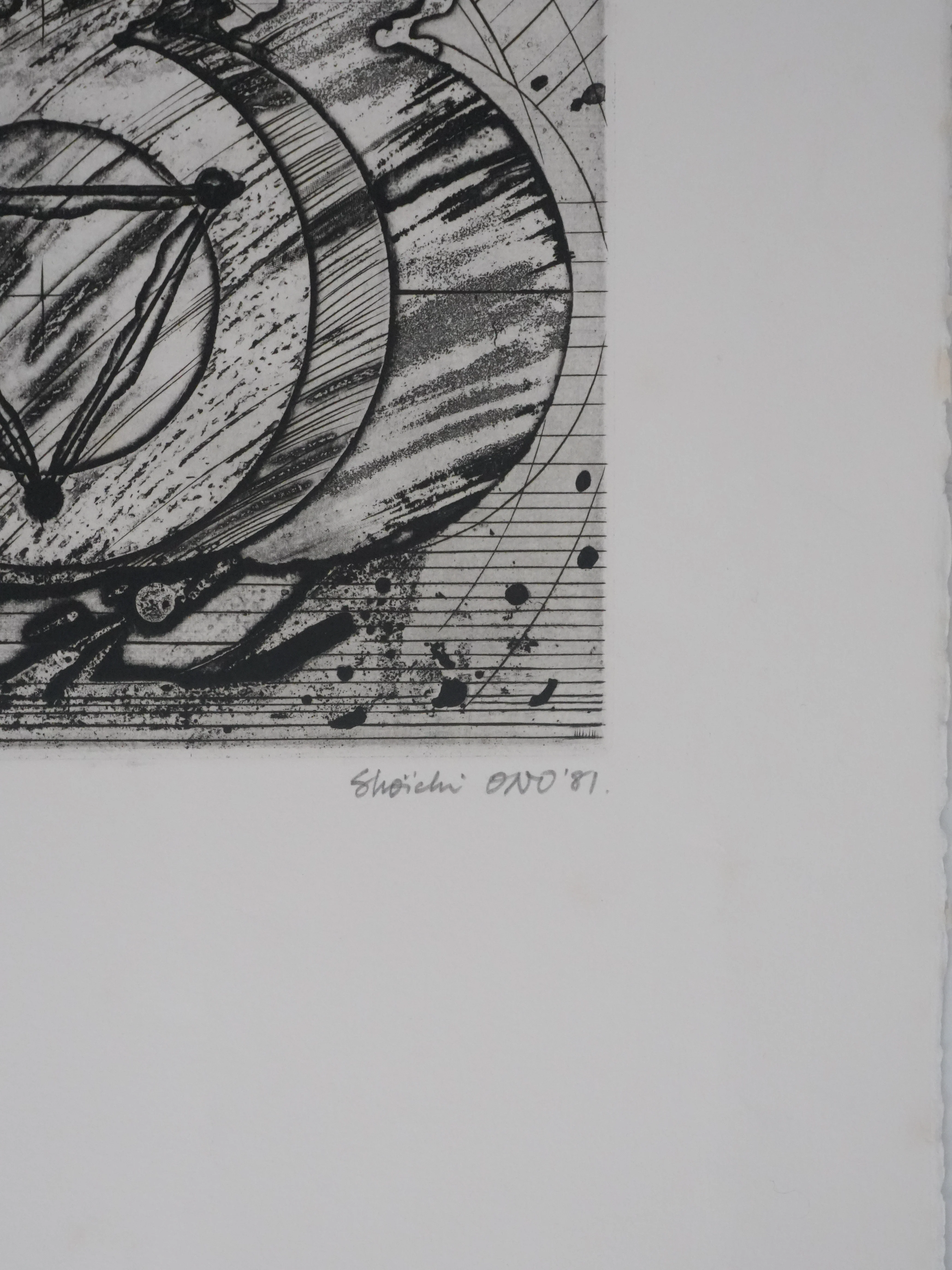 Shoichi ONO : Symboles, Gravure originale signée - Image 3
