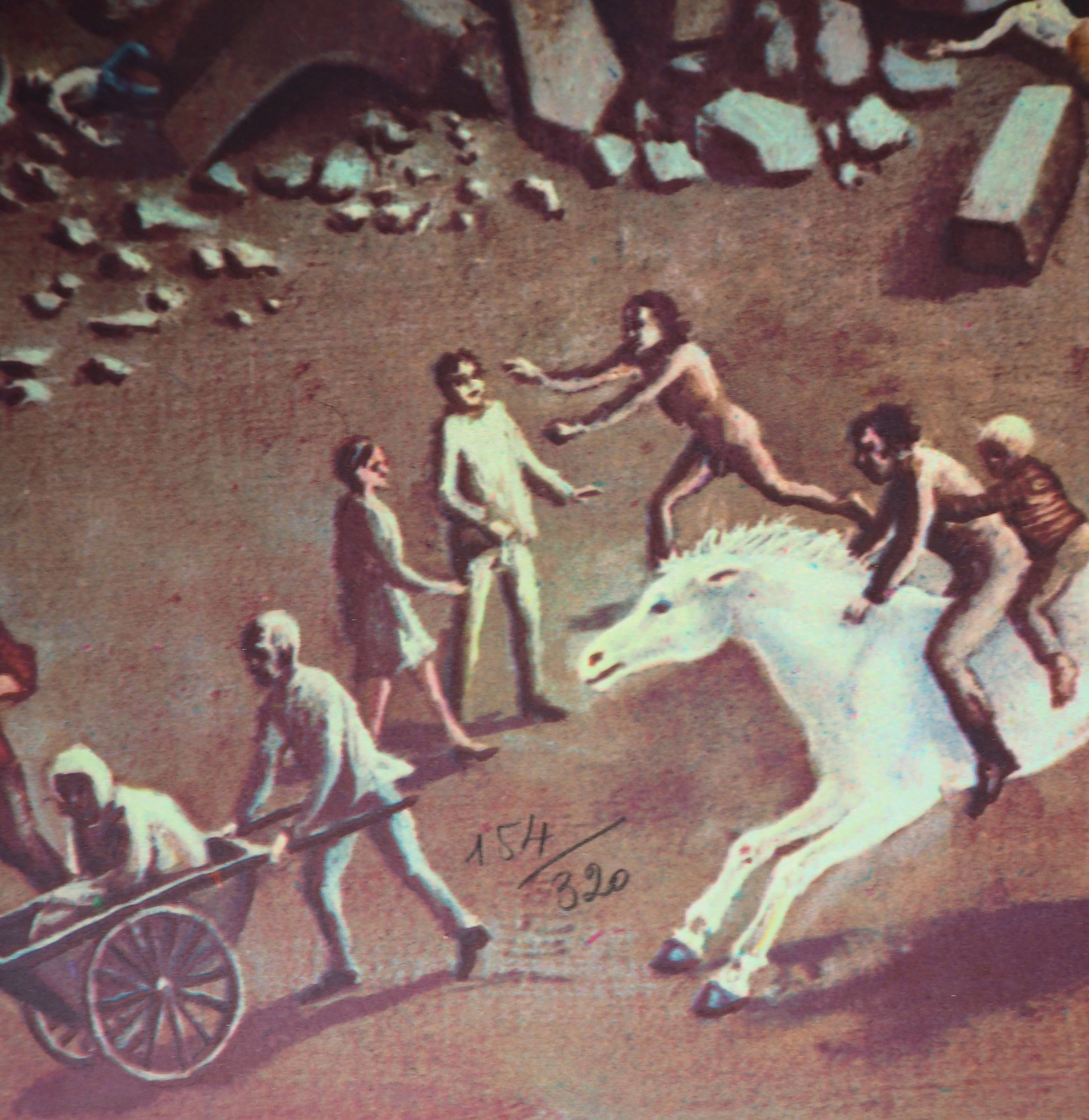 Stanislao LEPRI : La chute de la Tour de Babel, Sérigraphie originale signée - Image 2