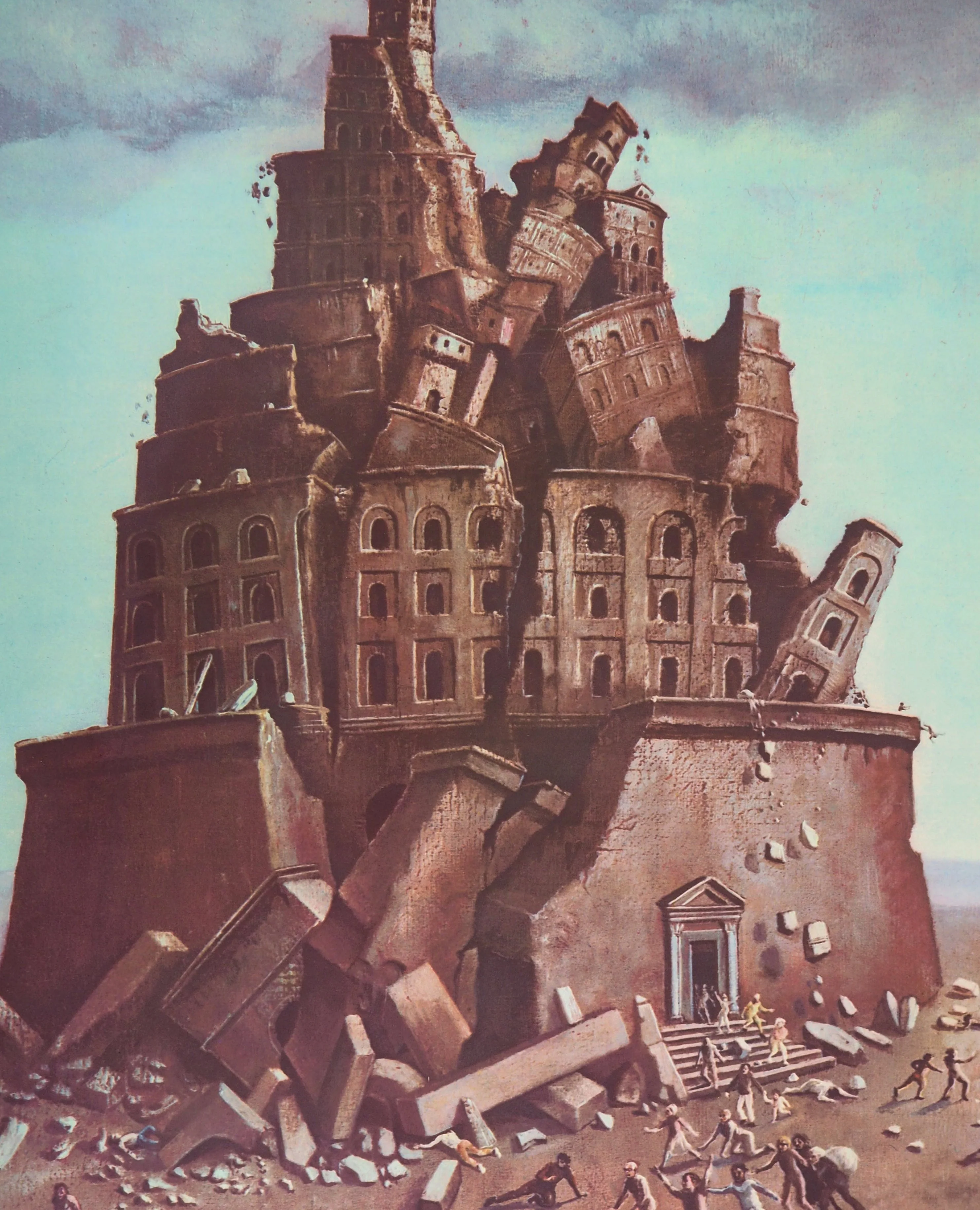 Stanislao LEPRI : La chute de la Tour de Babel, Sérigraphie originale signée - Image 4