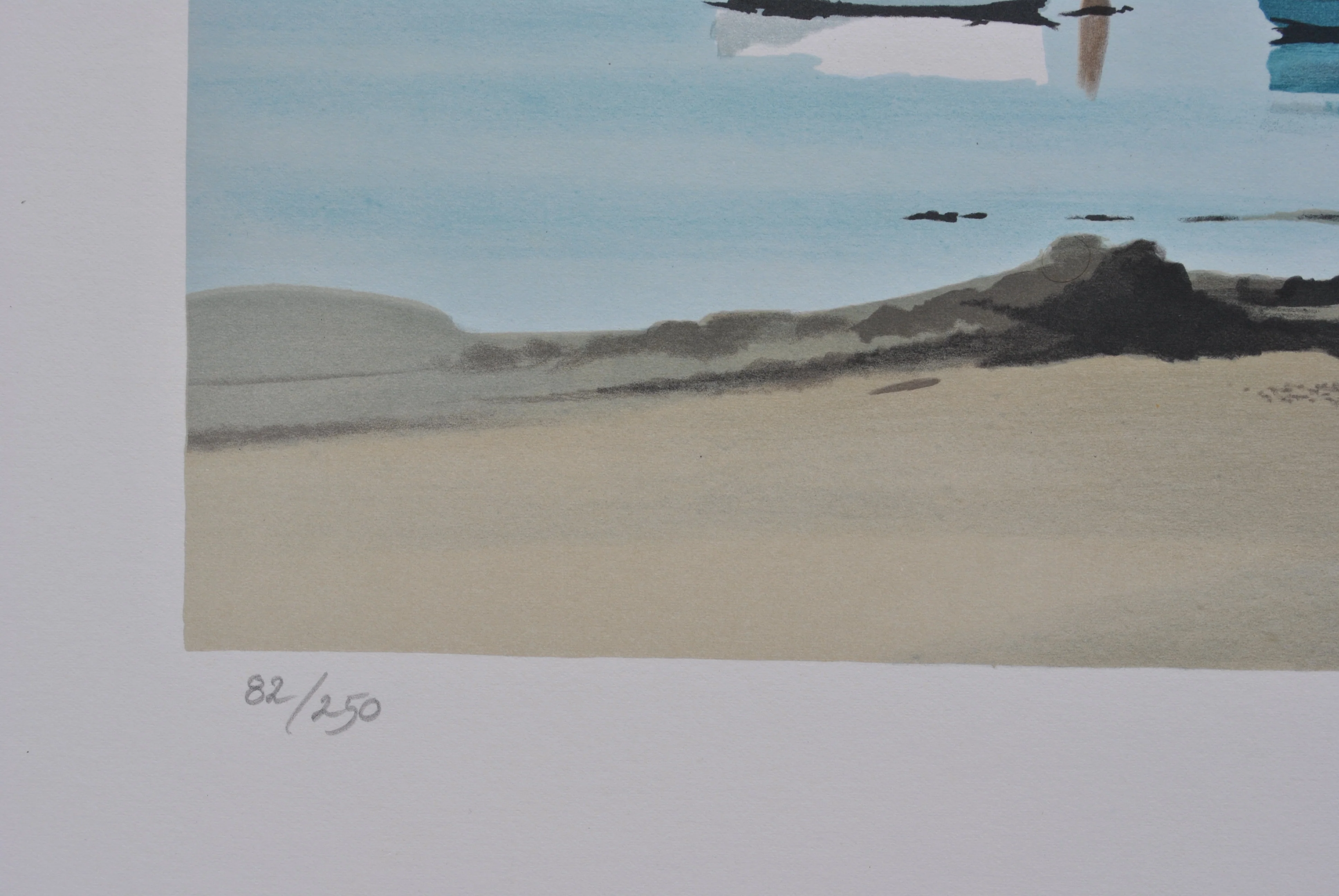 Stéphane LAURO : Petit port à Noirmoutier, Lithographie originale signée - Image 4