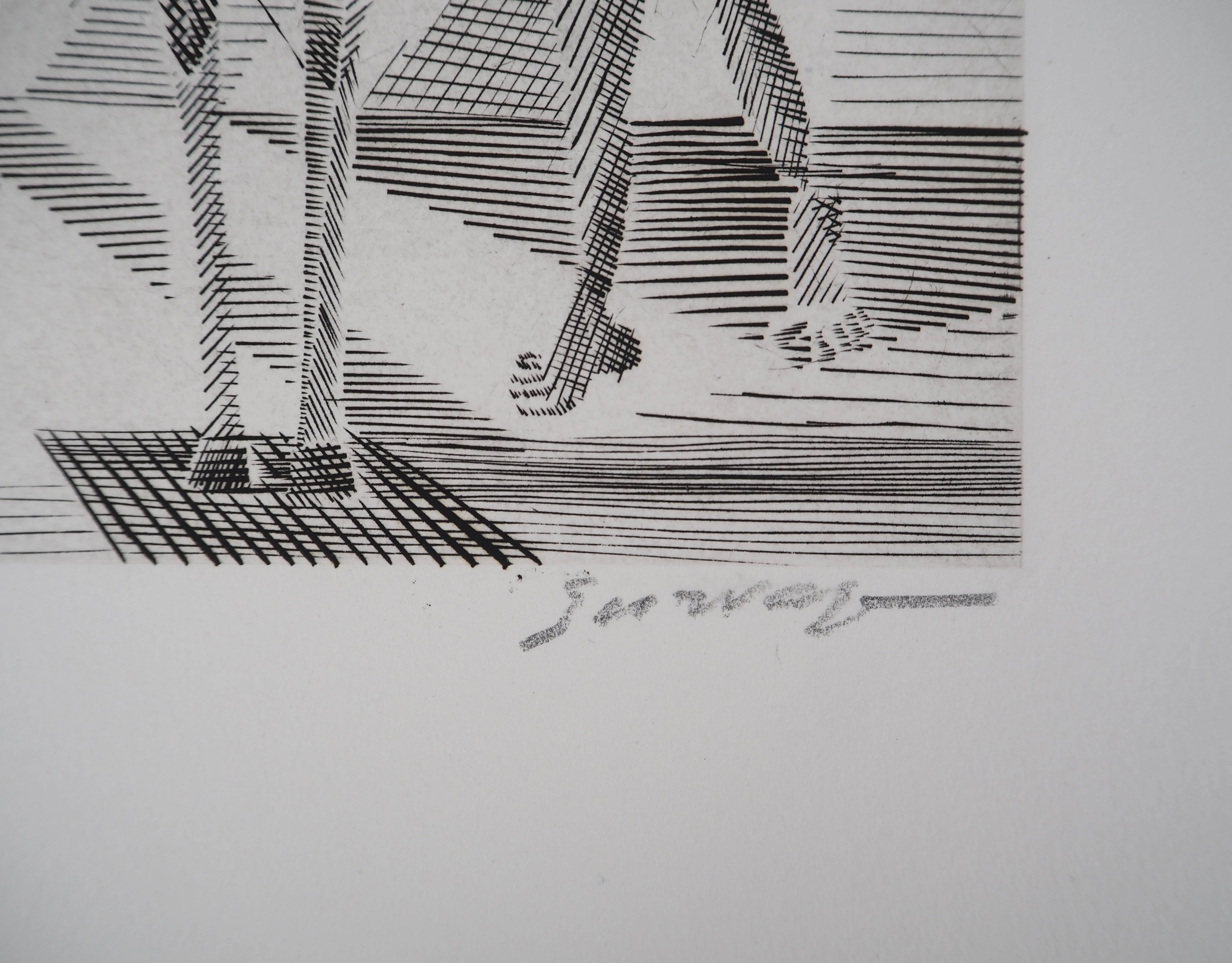 Léopold SURVAGE : Cavalier cubiste, Gravure originale signée - Image 2