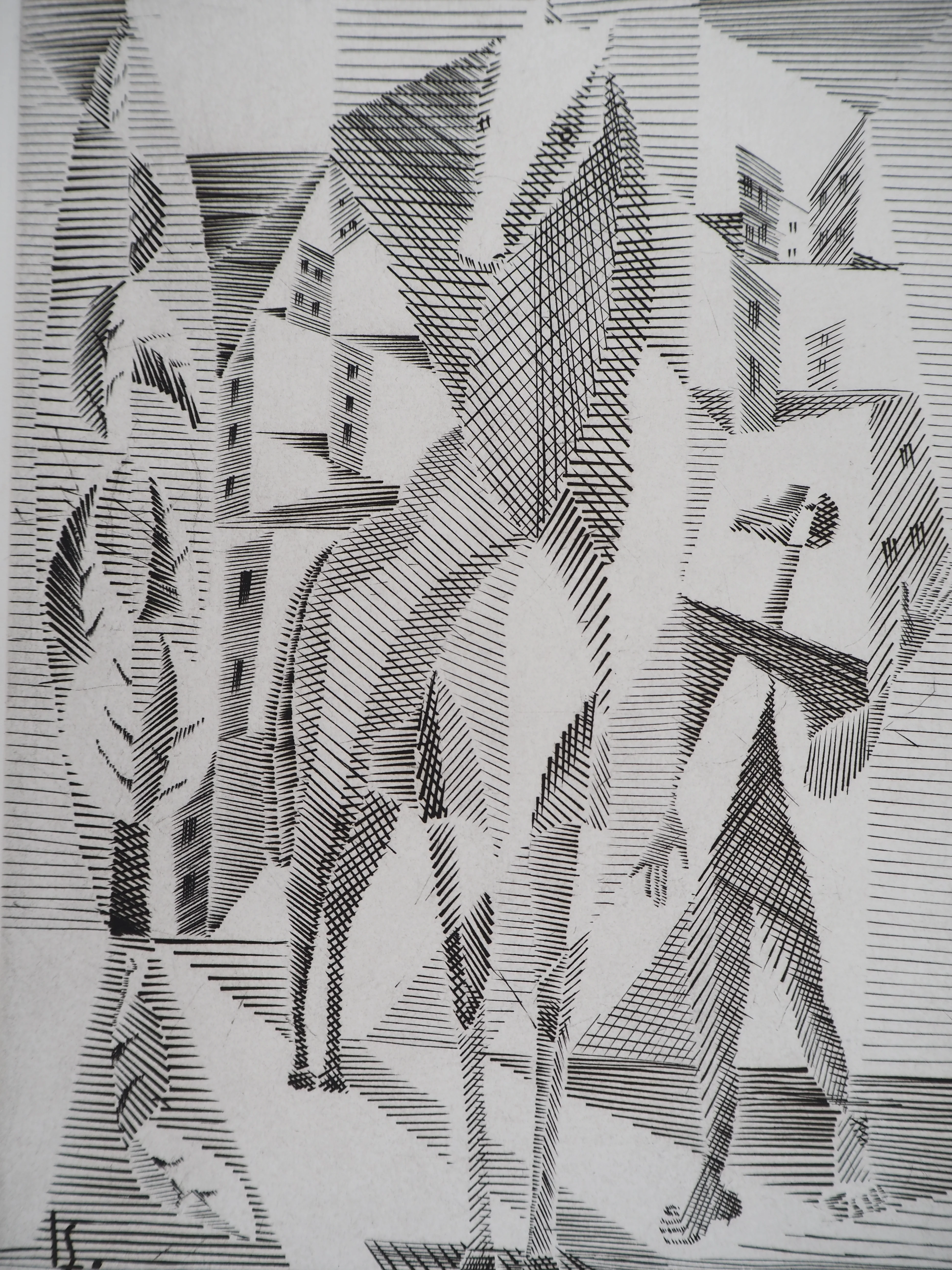 Léopold SURVAGE : Cavalier cubiste, Gravure originale signée - Image 3