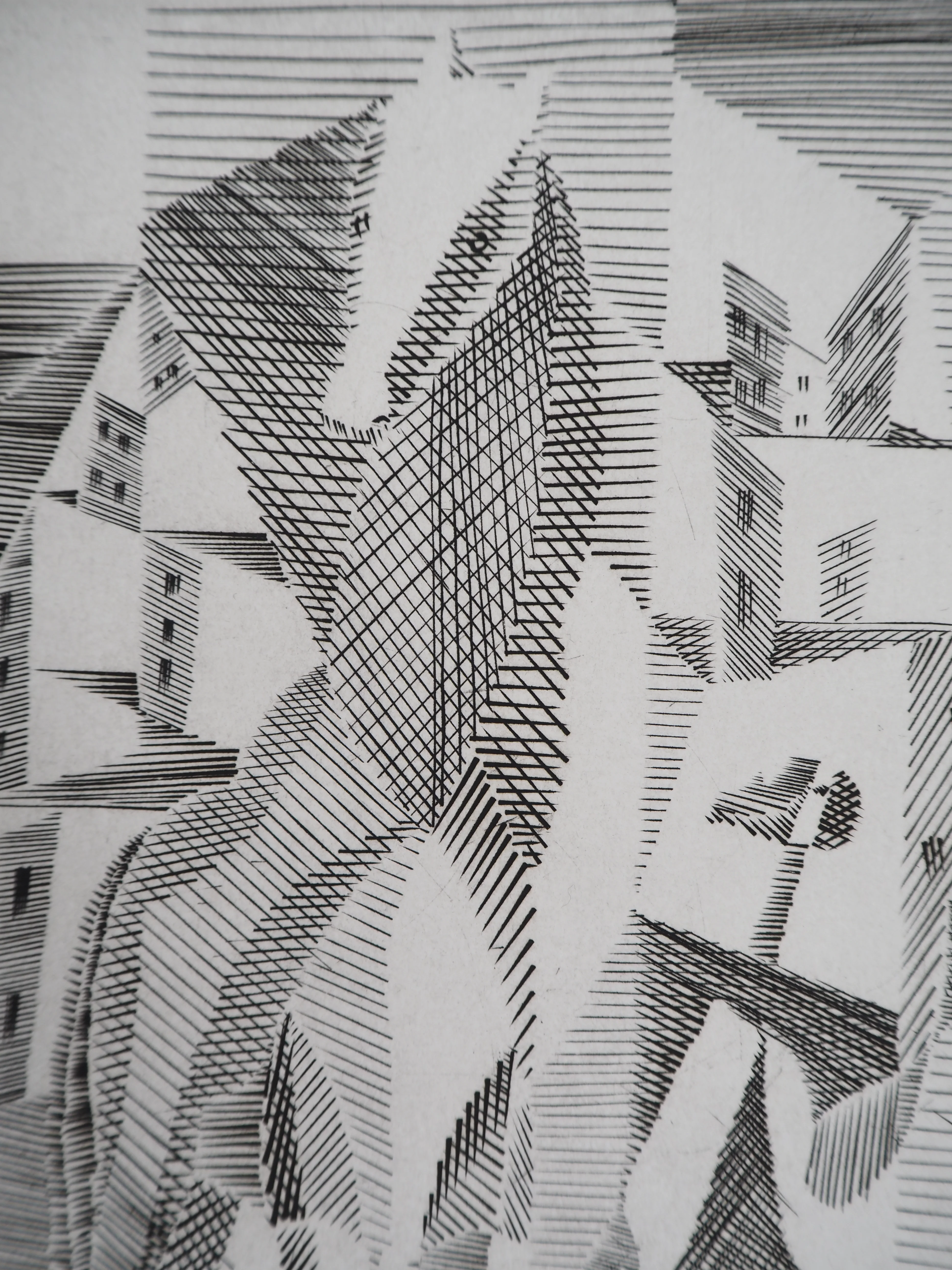 Léopold SURVAGE : Cavalier cubiste, Gravure originale signée - Image 4