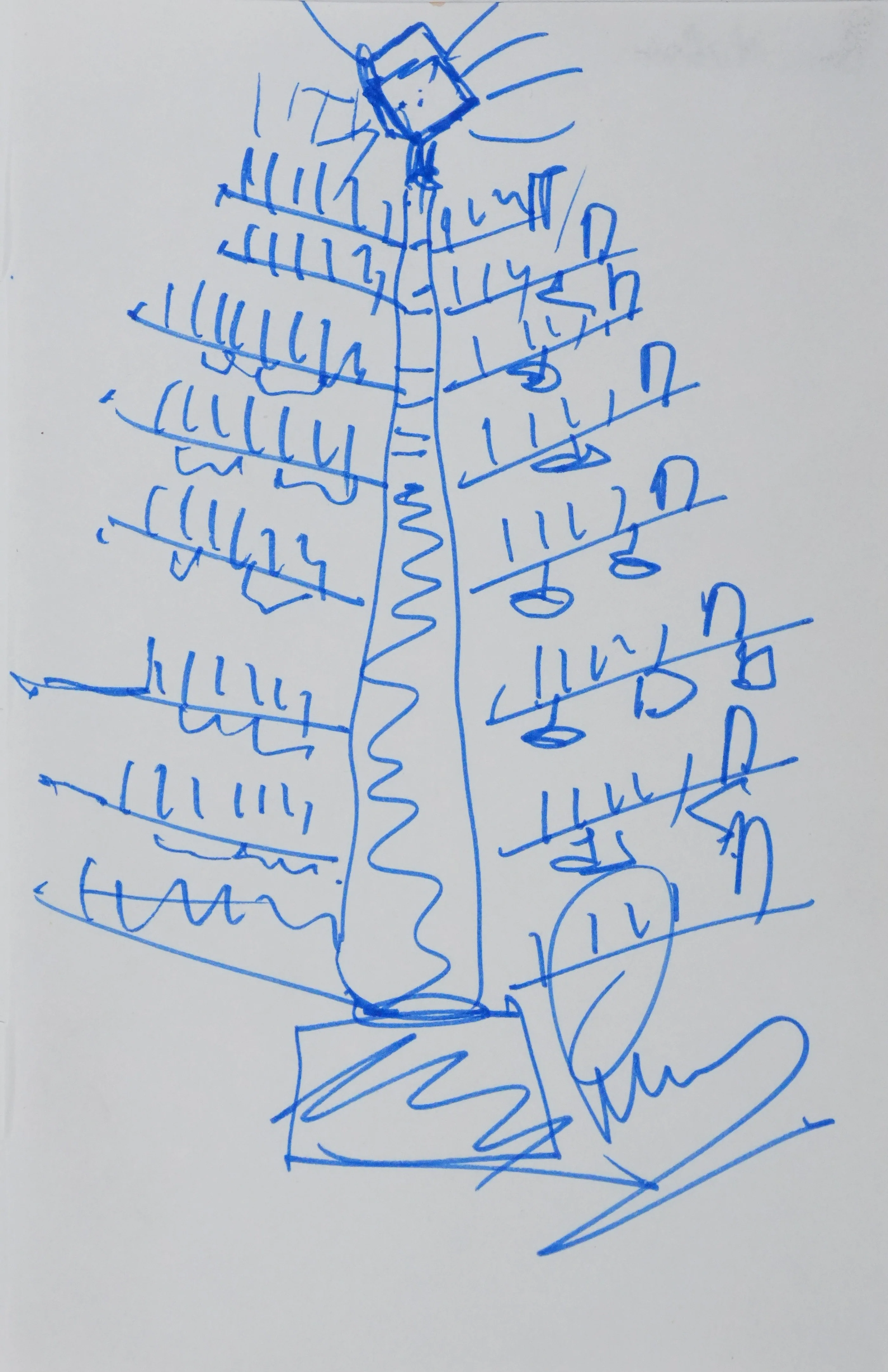 Sven NIELSEN : L'arbre à étages, Autographe et dessin original signé