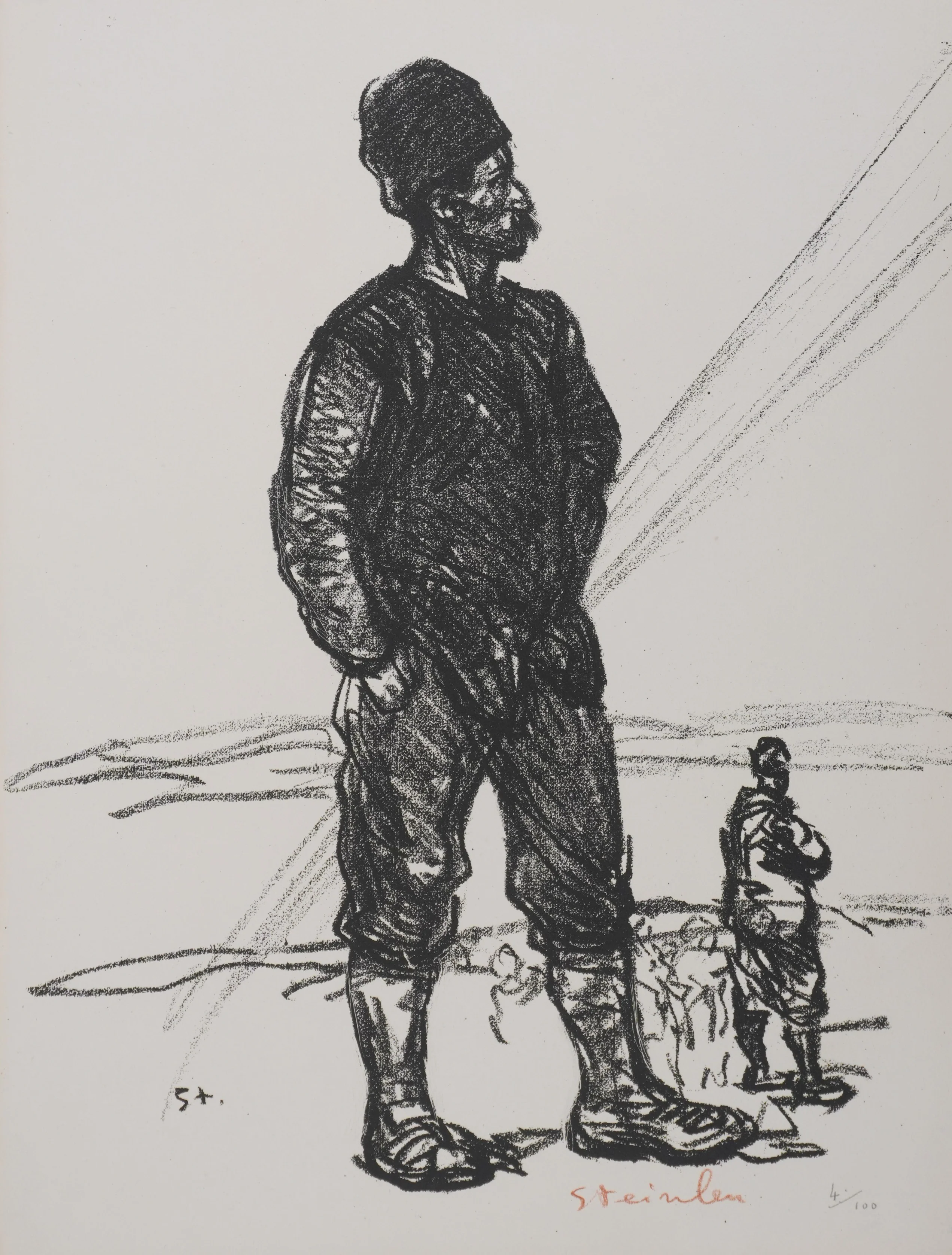 Théophile Alexandre STEINLEN : Homme serbe, Lithographie originale signée - Image 3