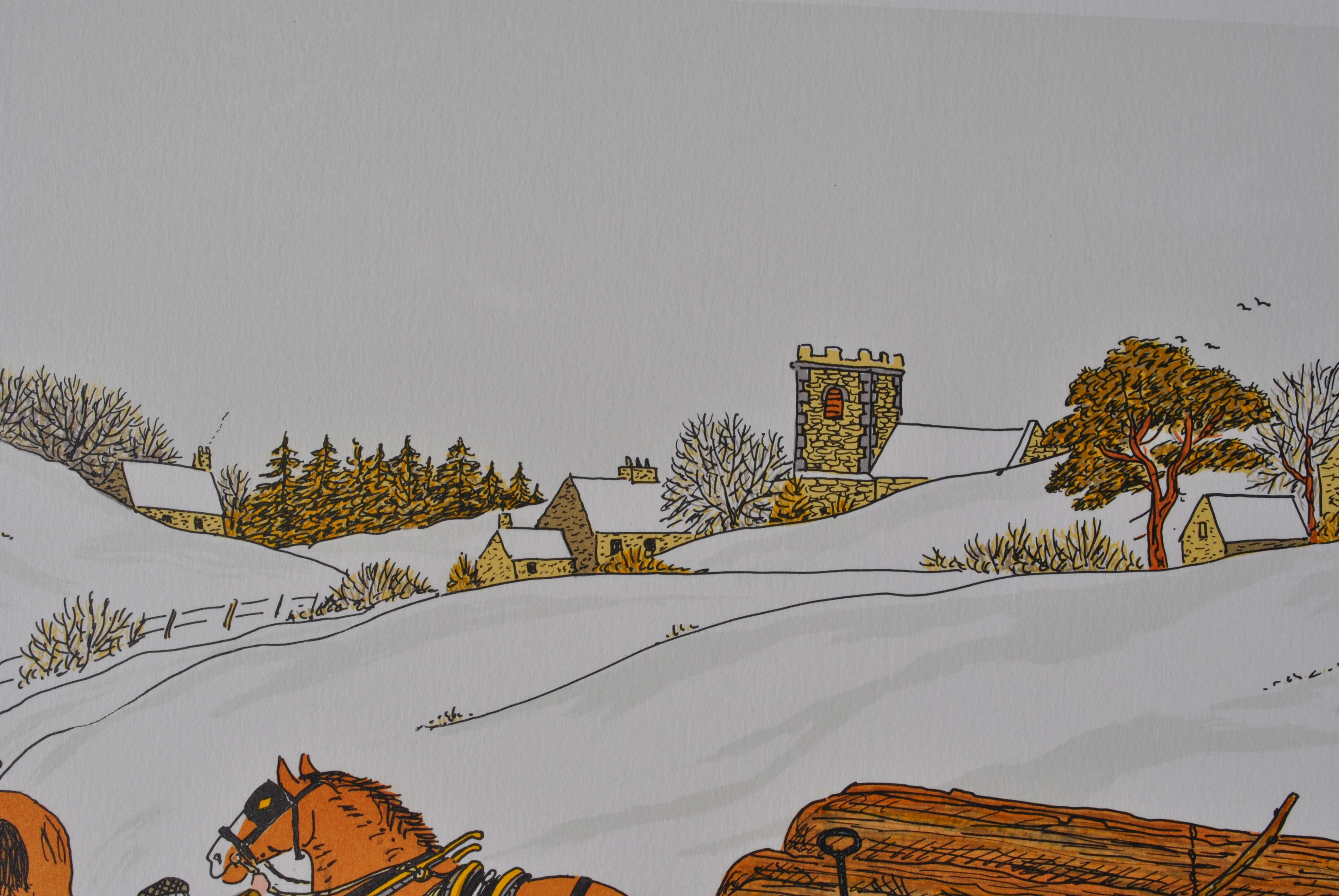 Vincent HADDELSEY : Attelage en hiver, Lithographie originale signée - Image 9