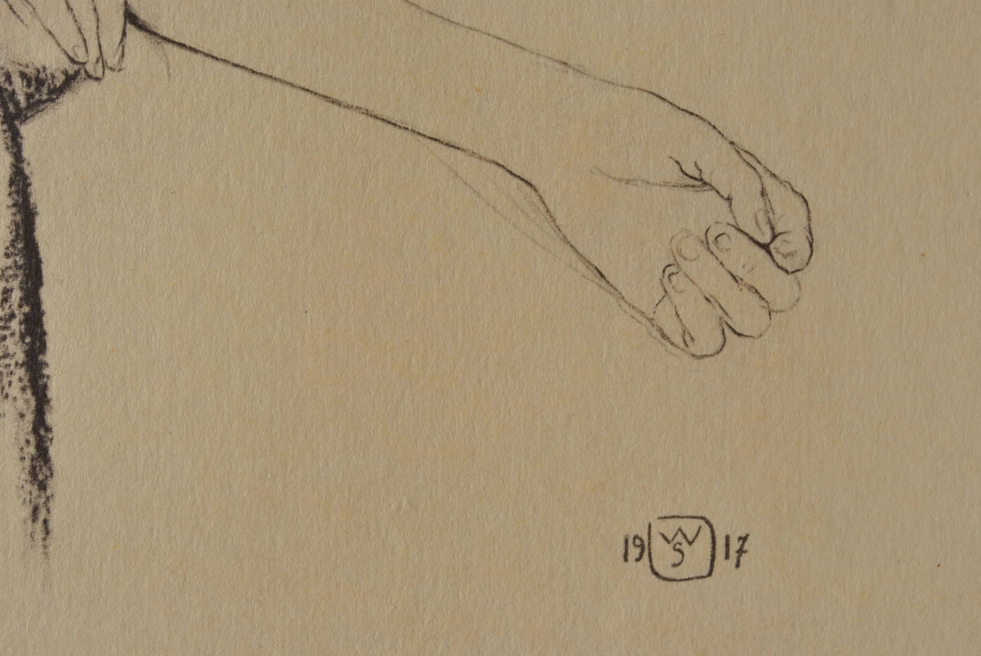 Walter SAUER : Jeune femme dormant, Gravure signée - Image 3
