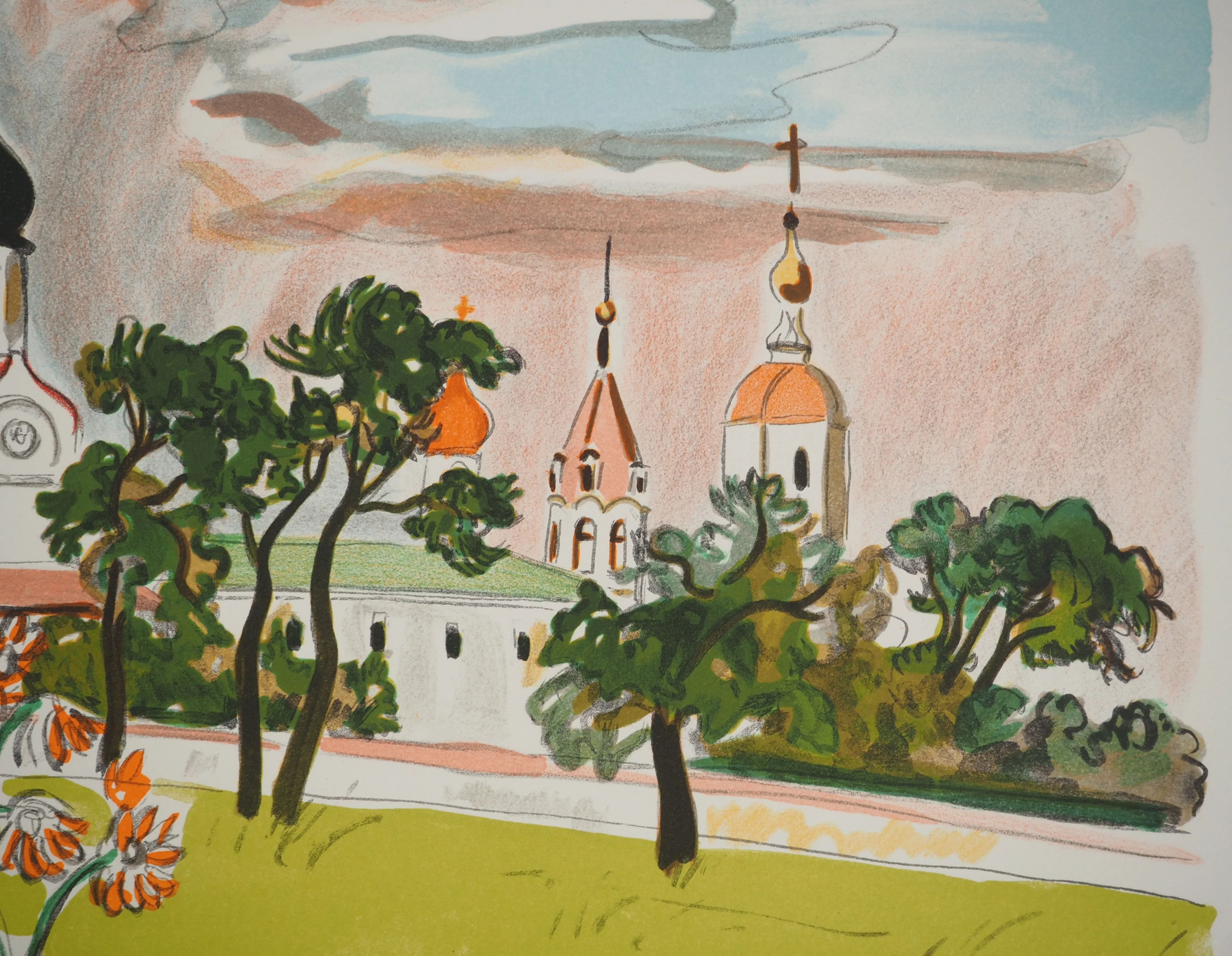 Yves BRAYER : Eglise orthodoxe en Russie, Lithographie originale signée - Image 6