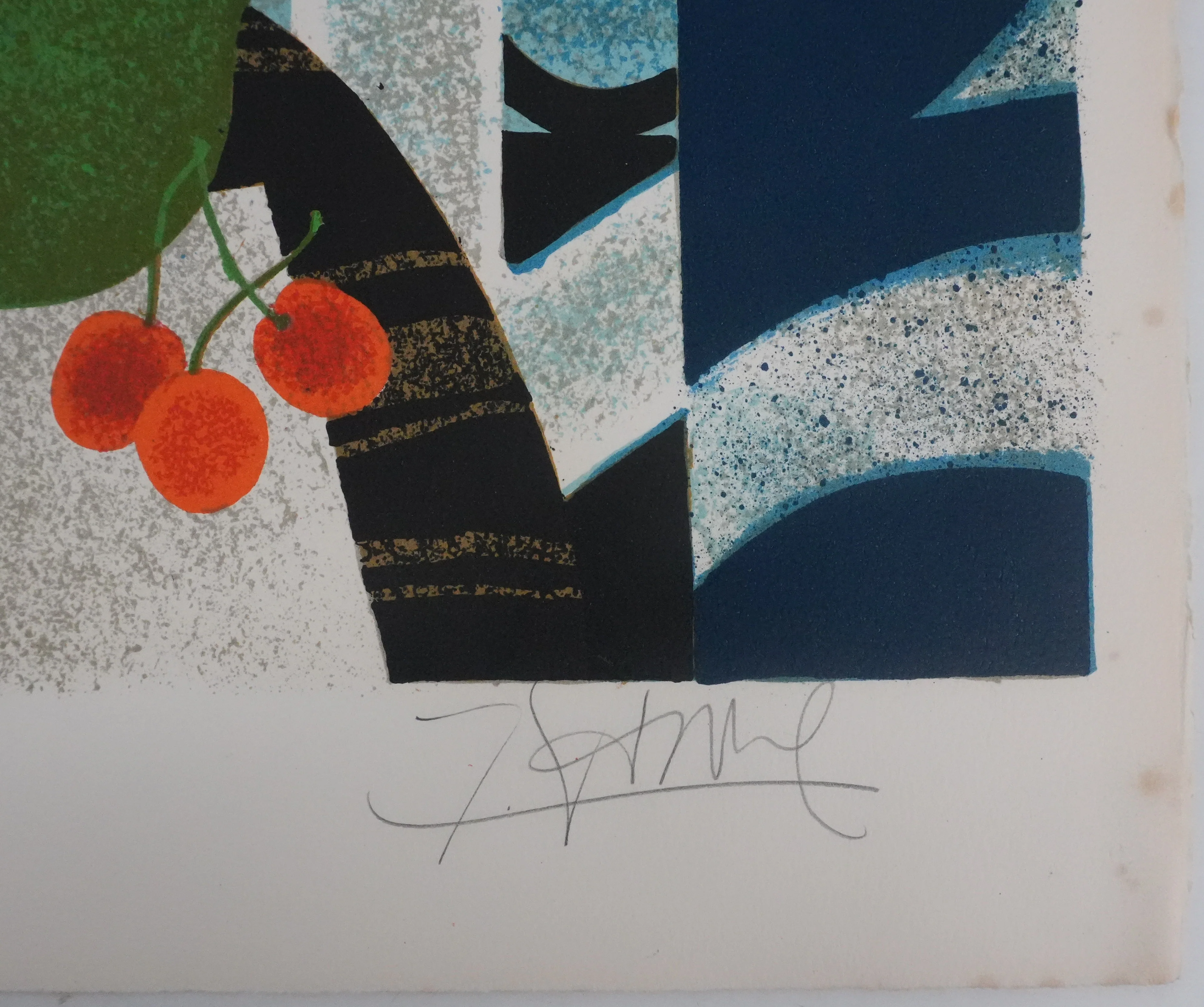 Yves GANNE : Les coquelicots devant la mer, Lithographie originale signée - Image 2