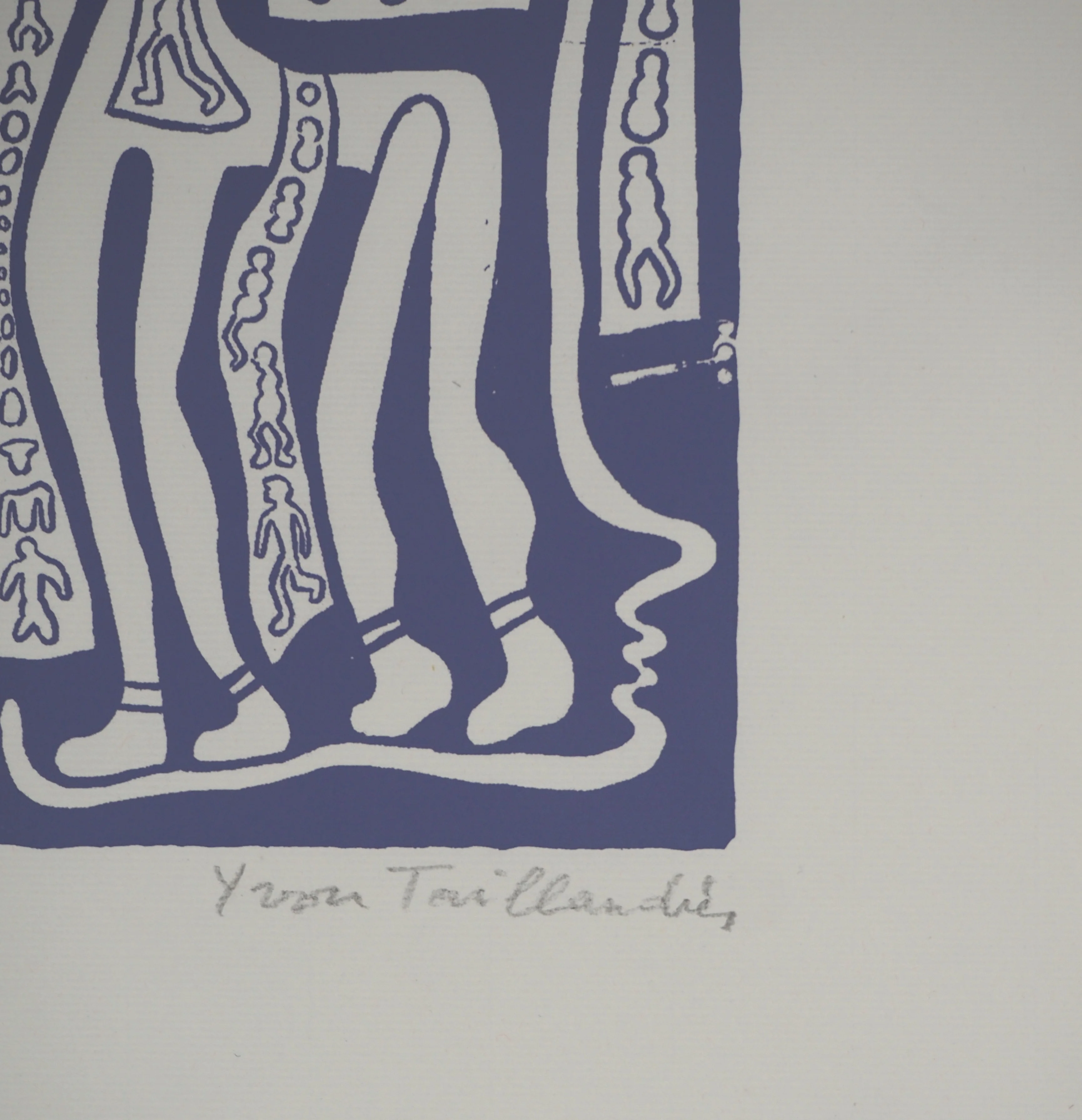 Yvon TAILLANDIER : Catitipède en cascade en violet V EA, Sérigraphie originale signée - Image 2