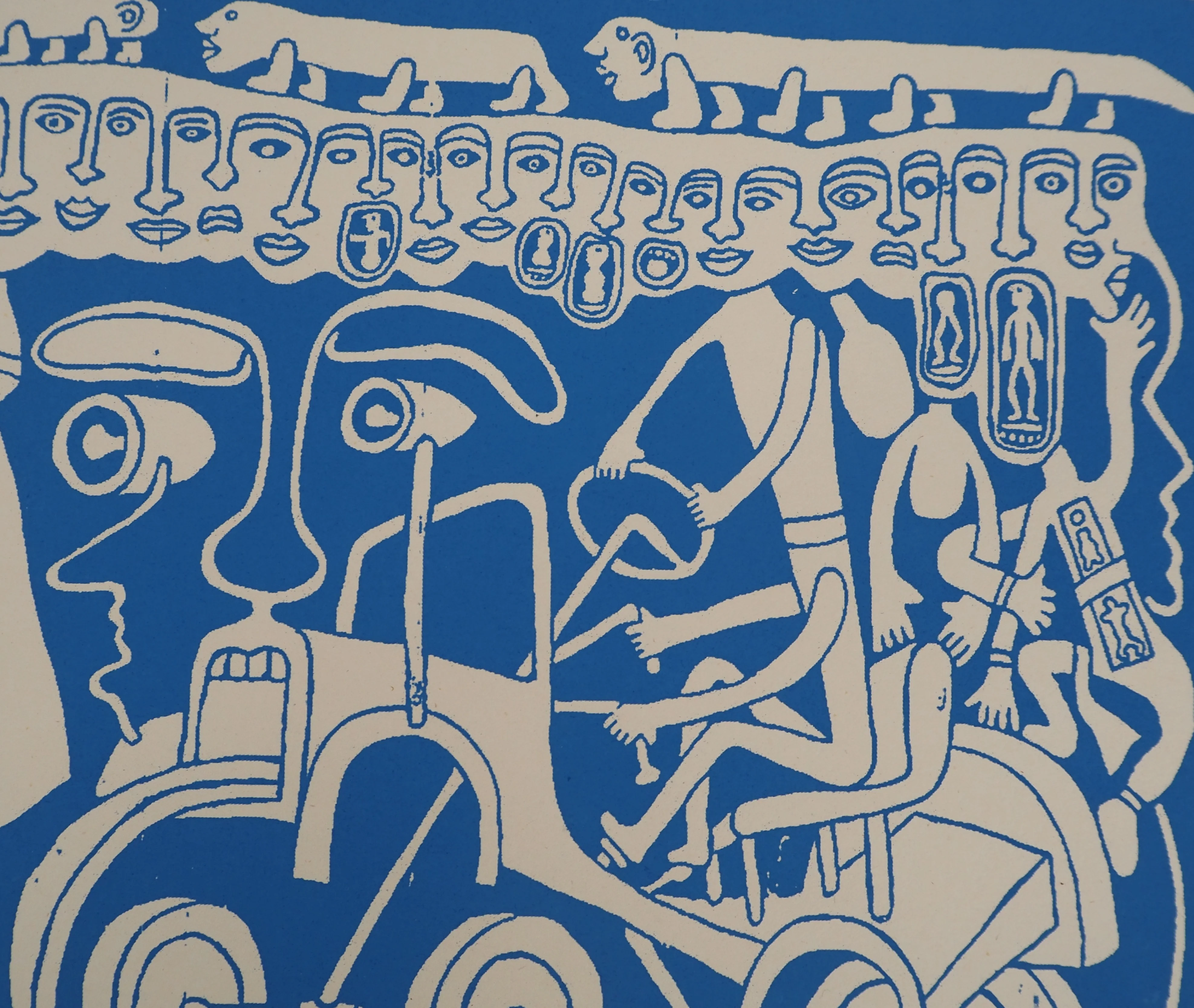 Yvon TAILLANDIER : L'ambassade du Taillandier-Land en bleu, Sérigraphie originale signée - Image 6