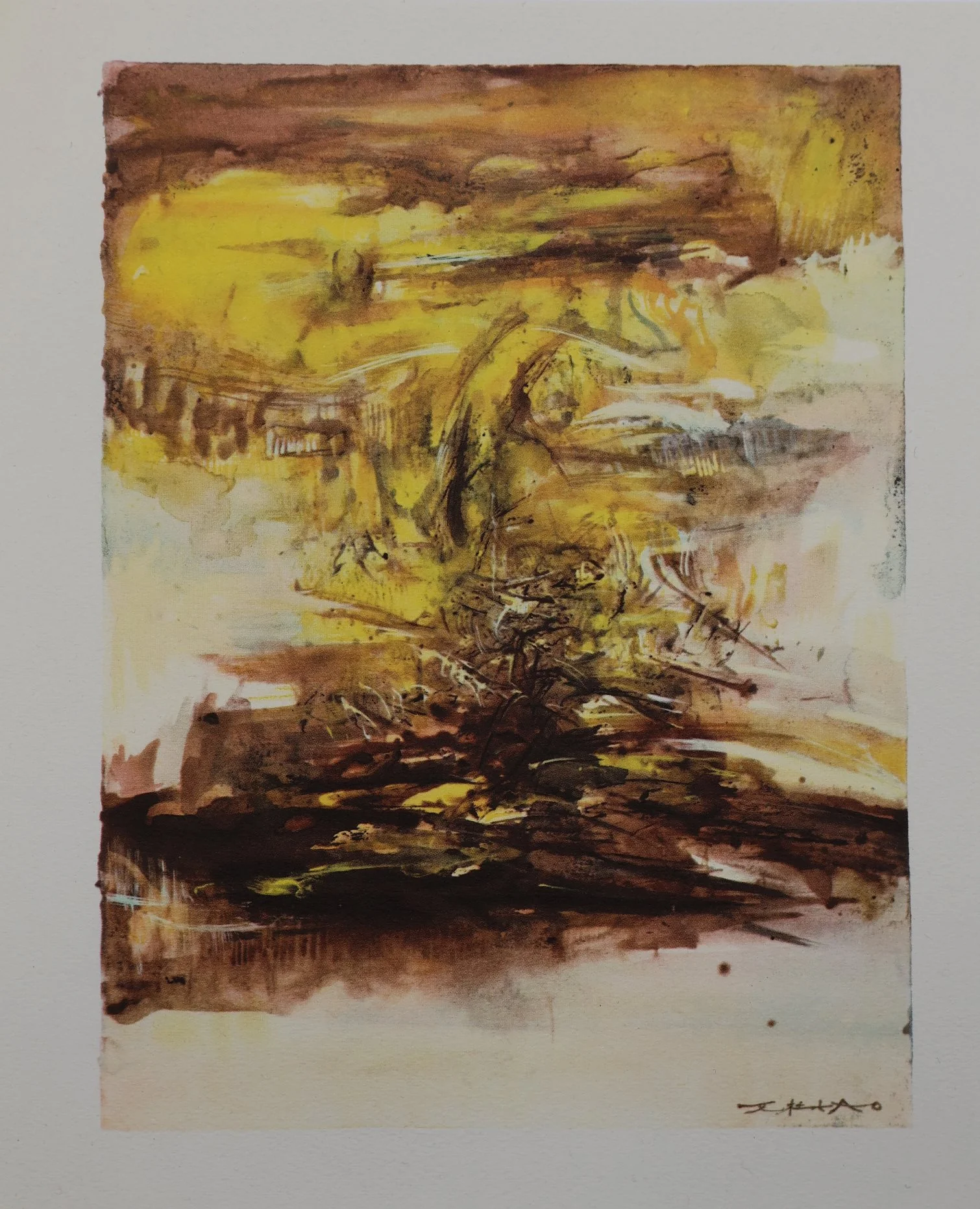 ZAO Wou-Ki : L'automne, Gravure signée