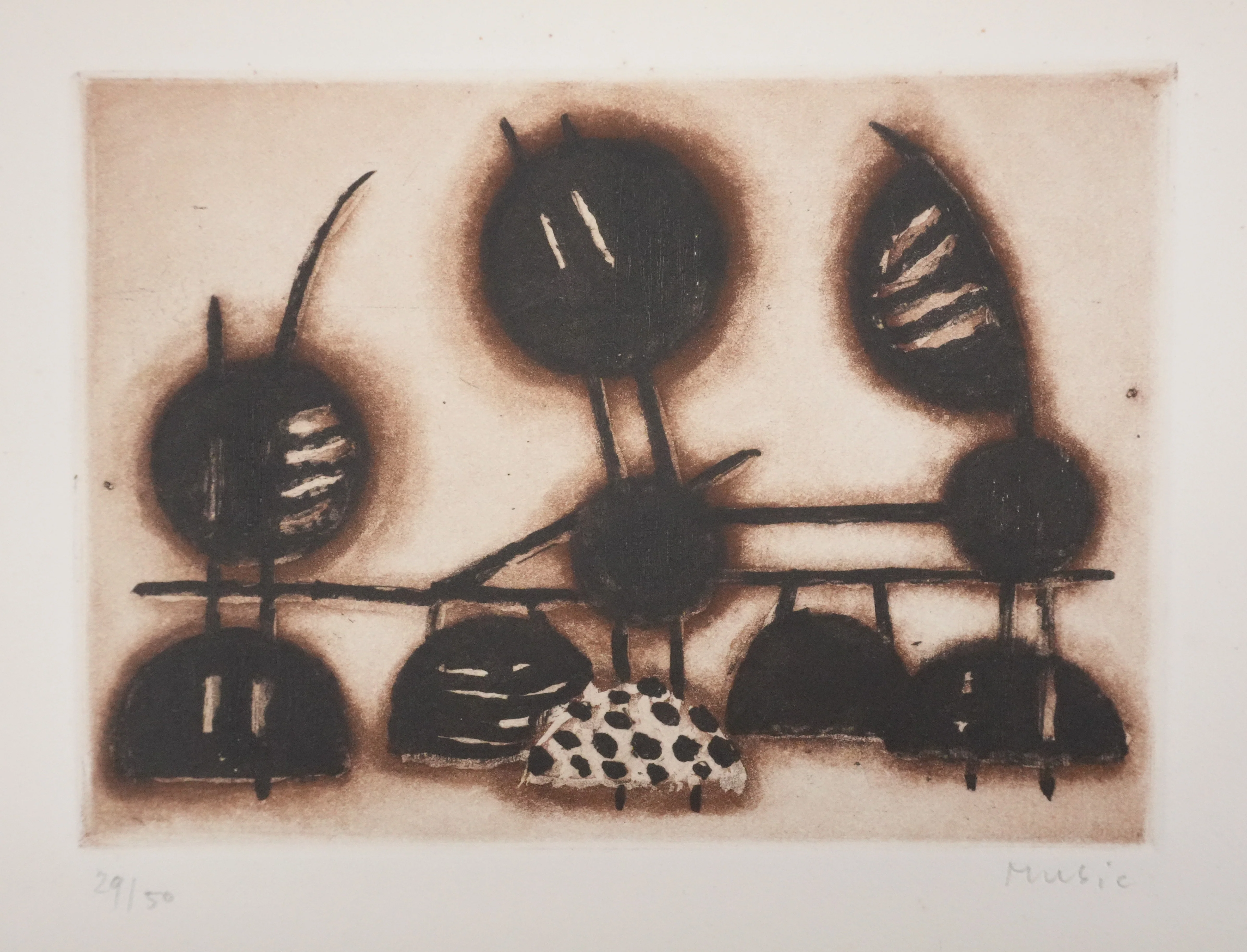 Zoran MUSIC : Les bourriches à crabes, Gravure originale signée - Image 3